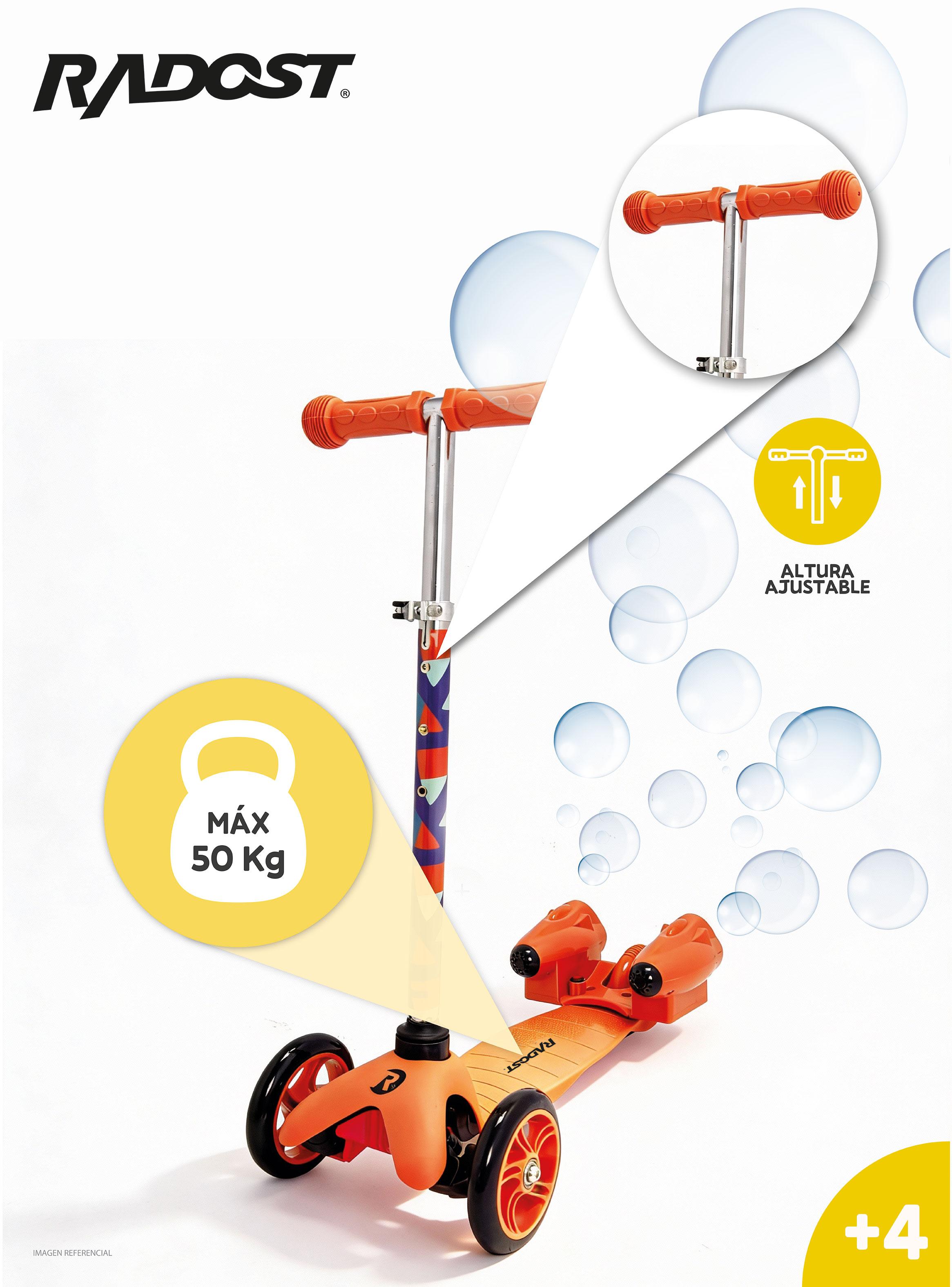 Triscooter Maxi Burbujas Naranjo-3