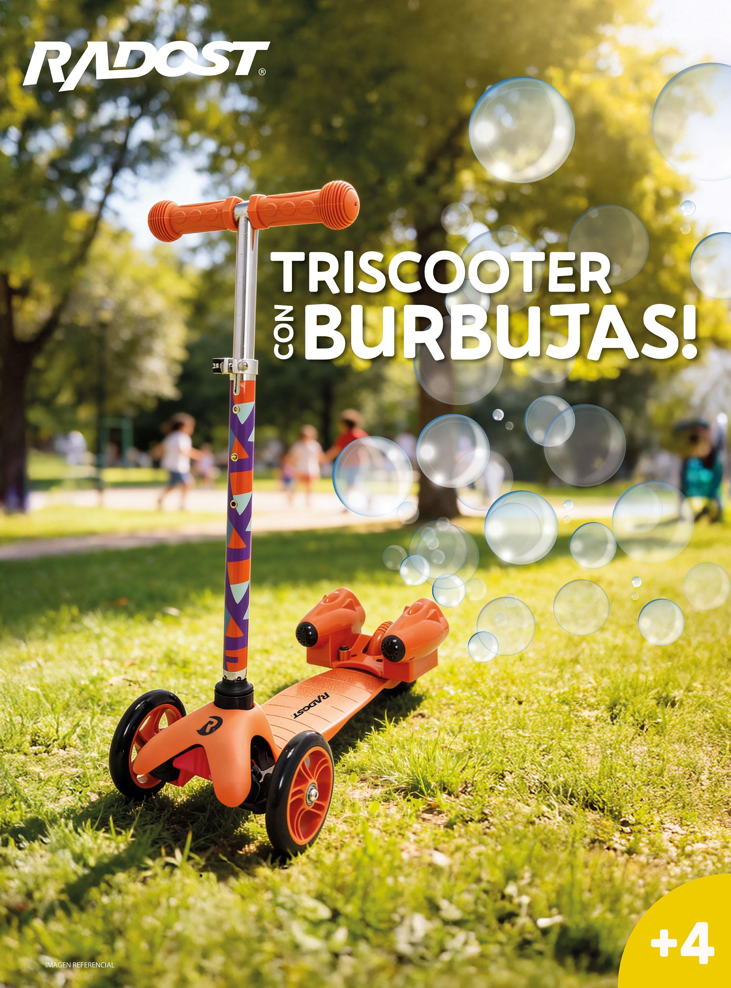 Triscooter Maxi Burbujas Naranjo-4