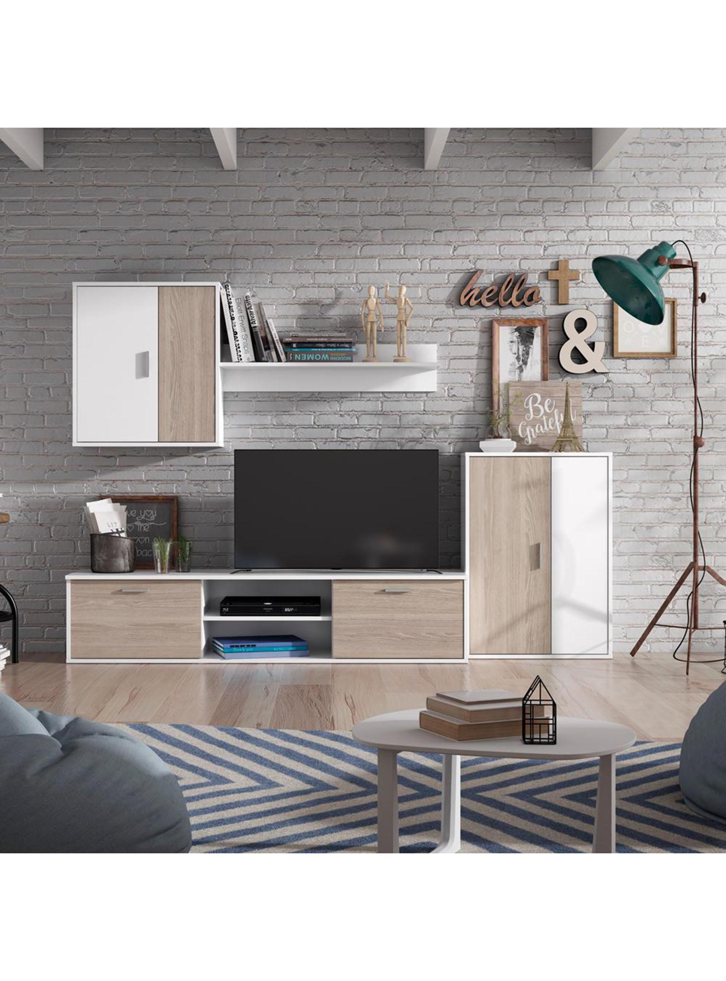 Rack TV + Muebles Centro Legos Blanco-4