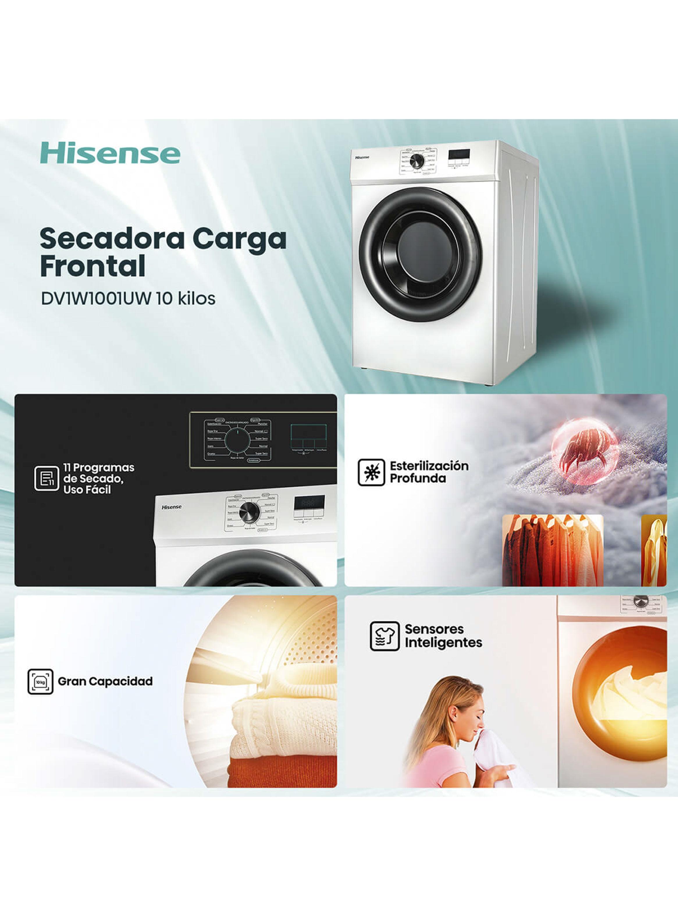 Secadora de Ventilación Carga Frontal 10 Kg DV1W1001UW-2