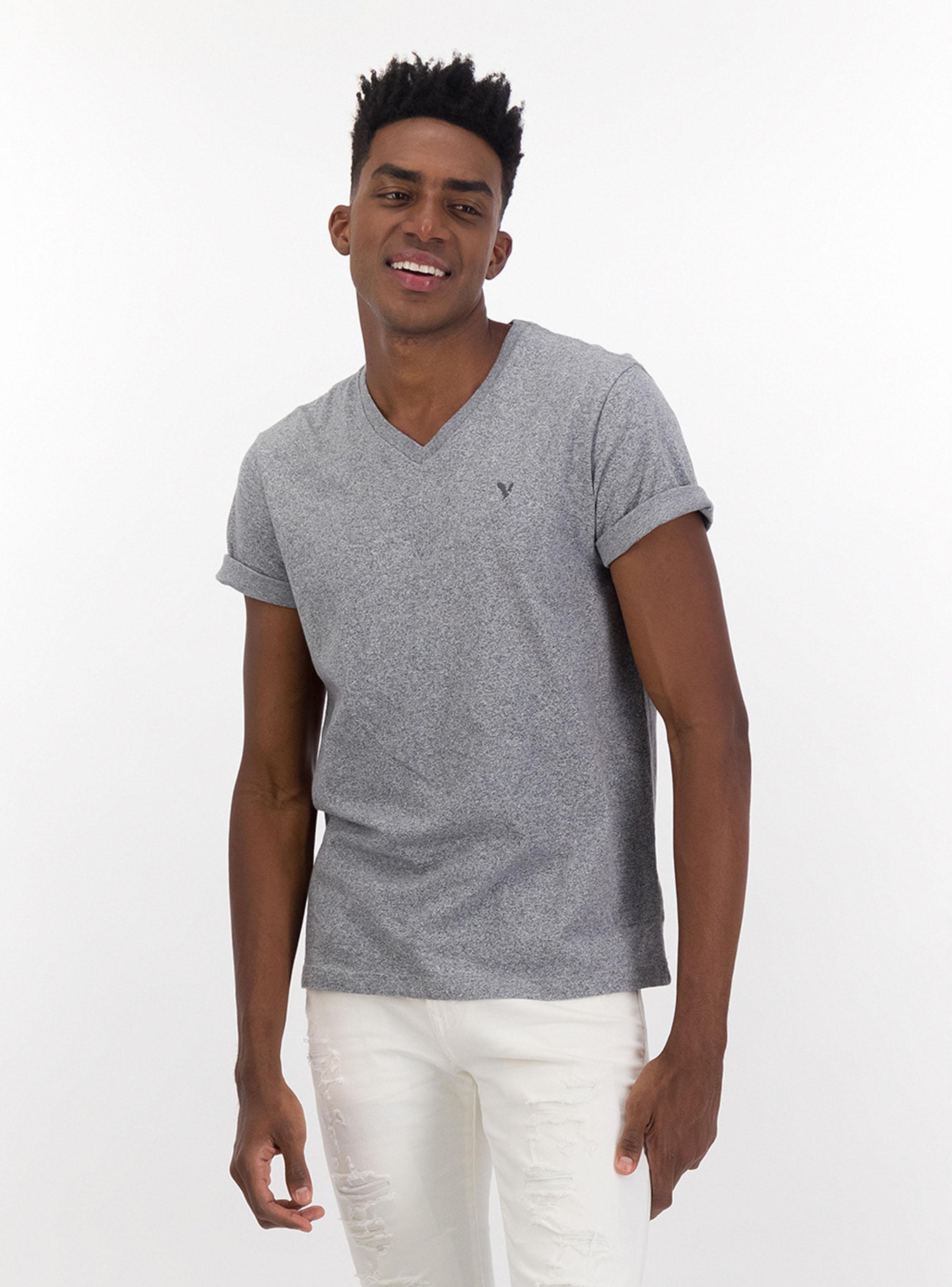 Polera Básica Cuello V Liso-0