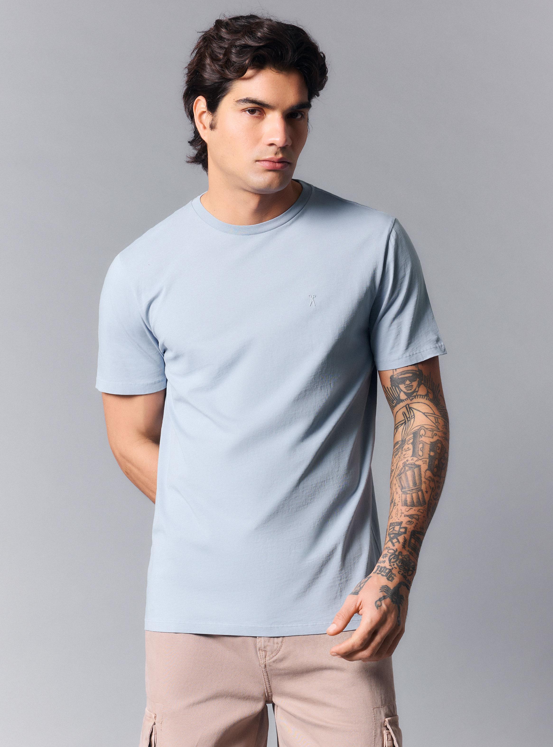 Polera Manga Corta Básica Lisa-0