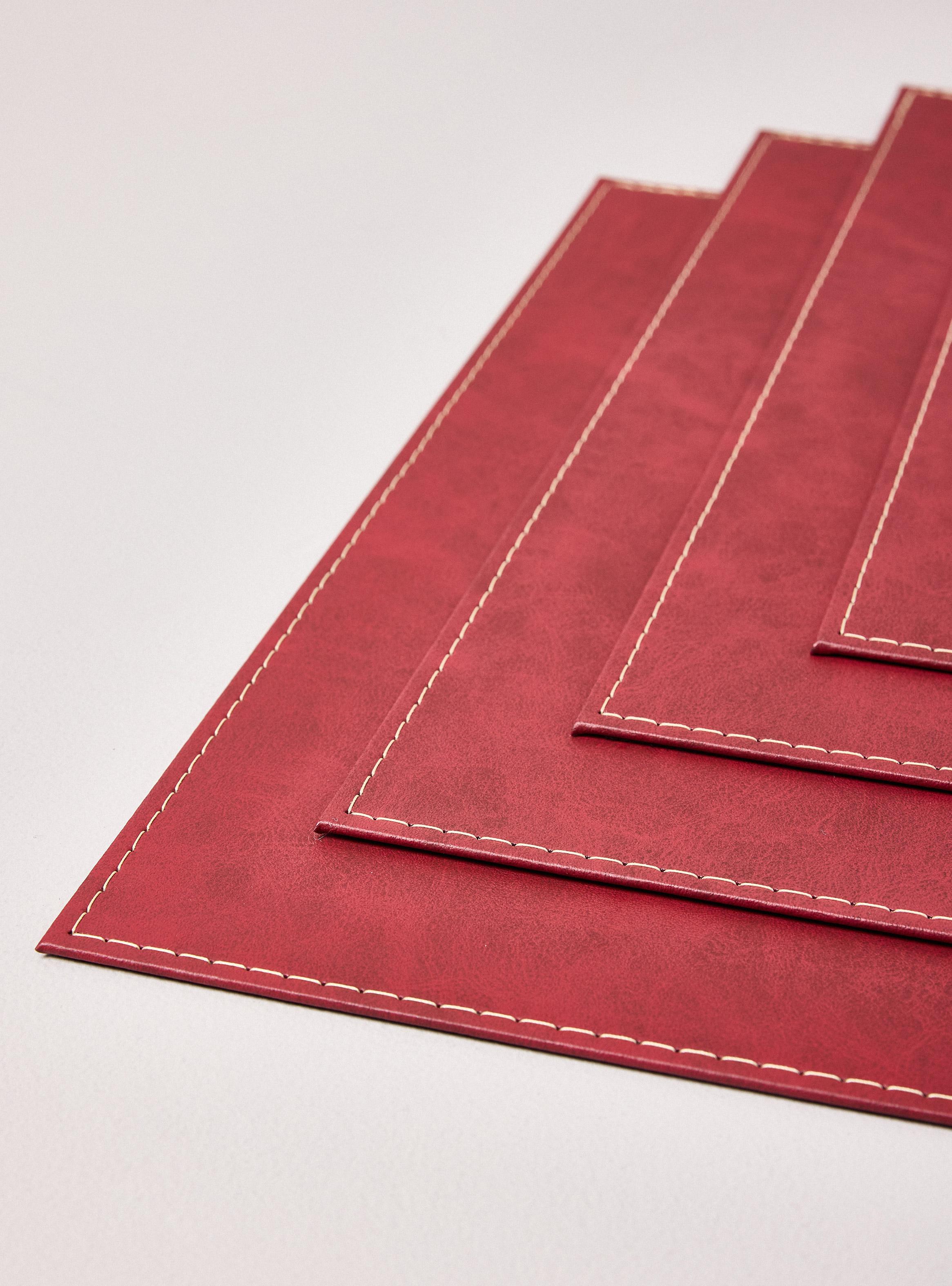 Set 4 Individuales Clasic 42x32 cm Rojo-2