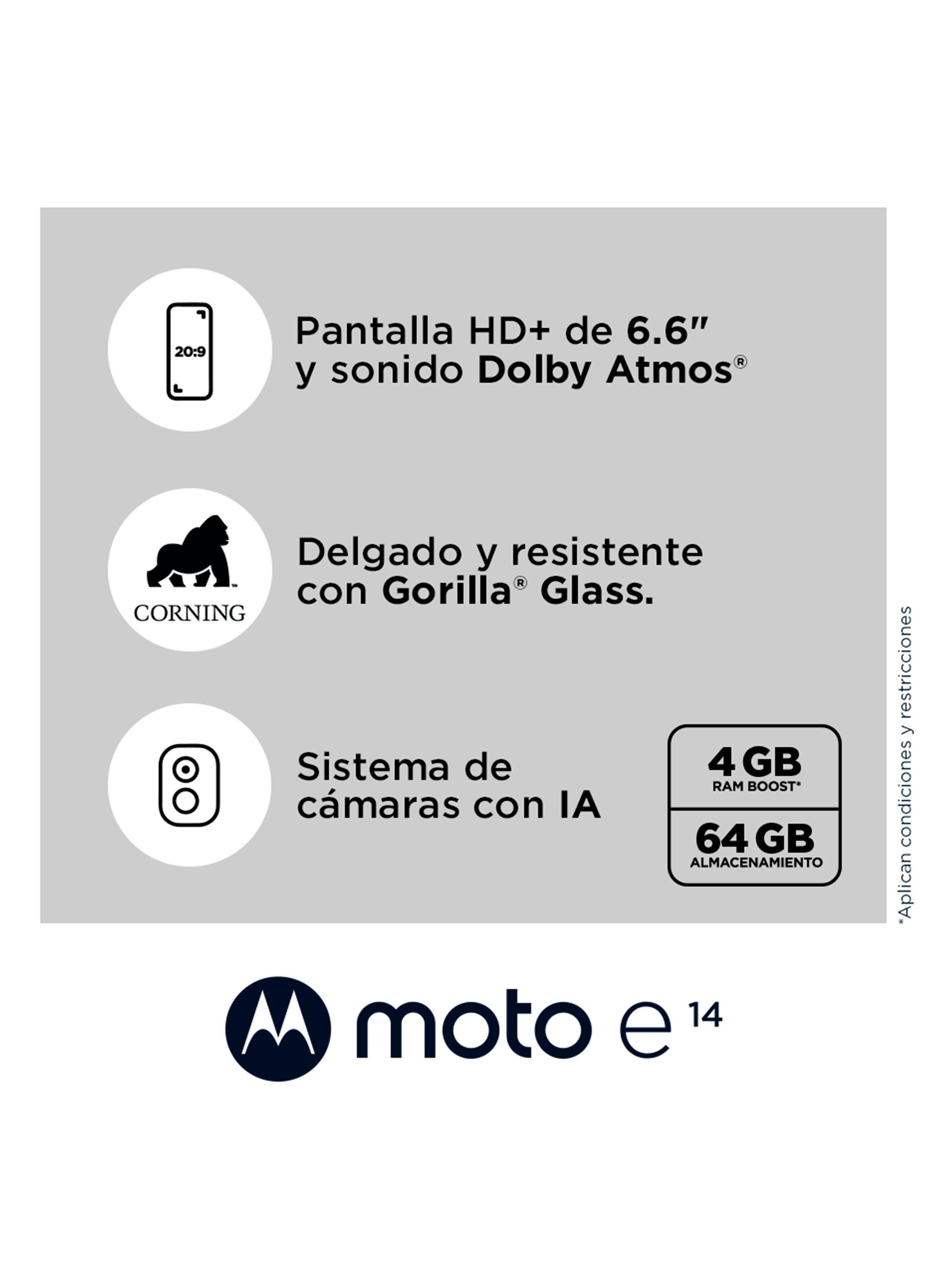 Smartphone Moto E14 64GB 6.6" Rosado Liberado-4