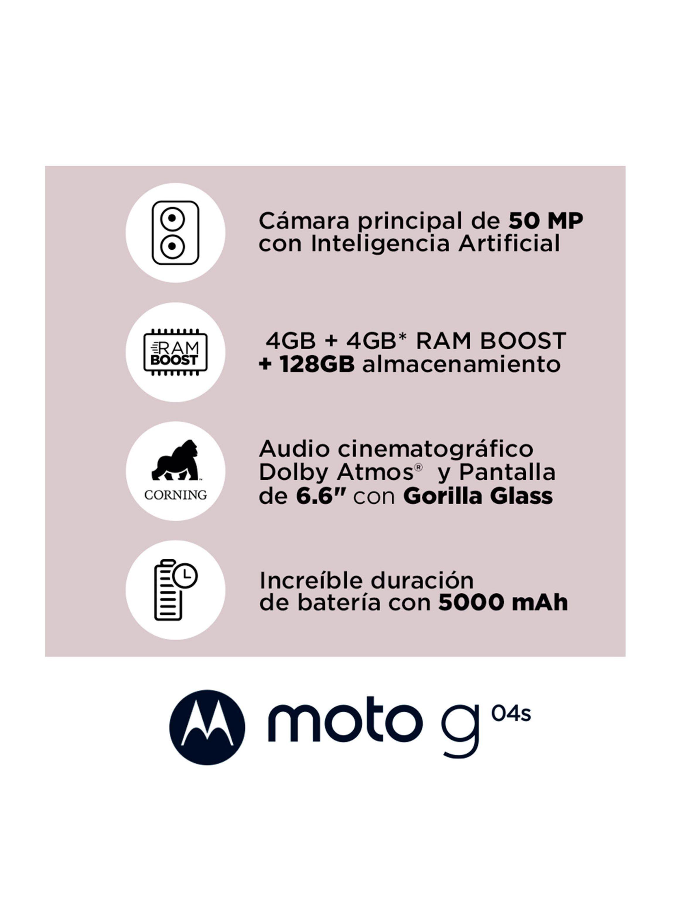 Smartphone Moto G04S 128GB 6.6" Negro Liberado-4