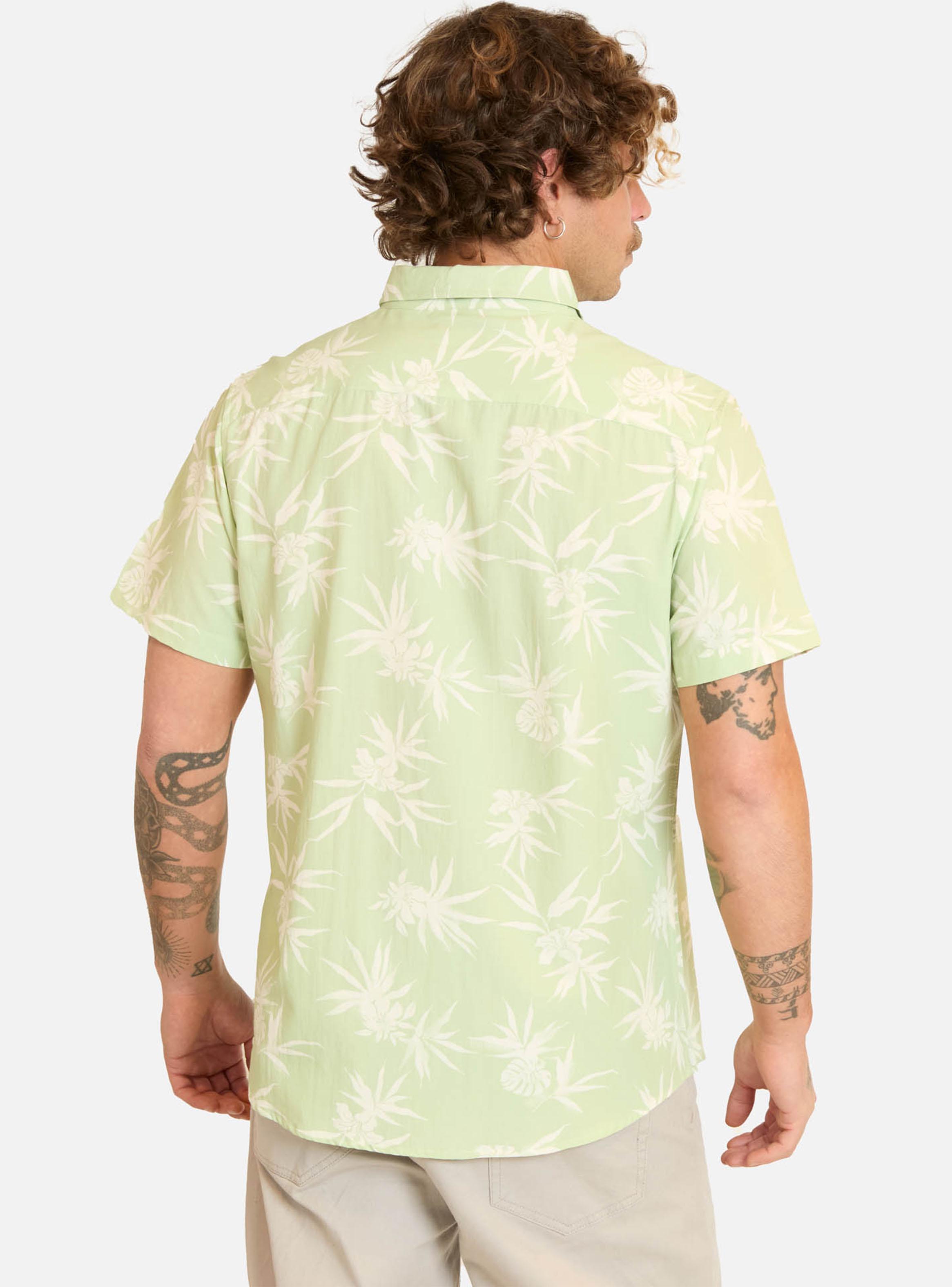 Camisa Casual MC Full Print Hojas-1