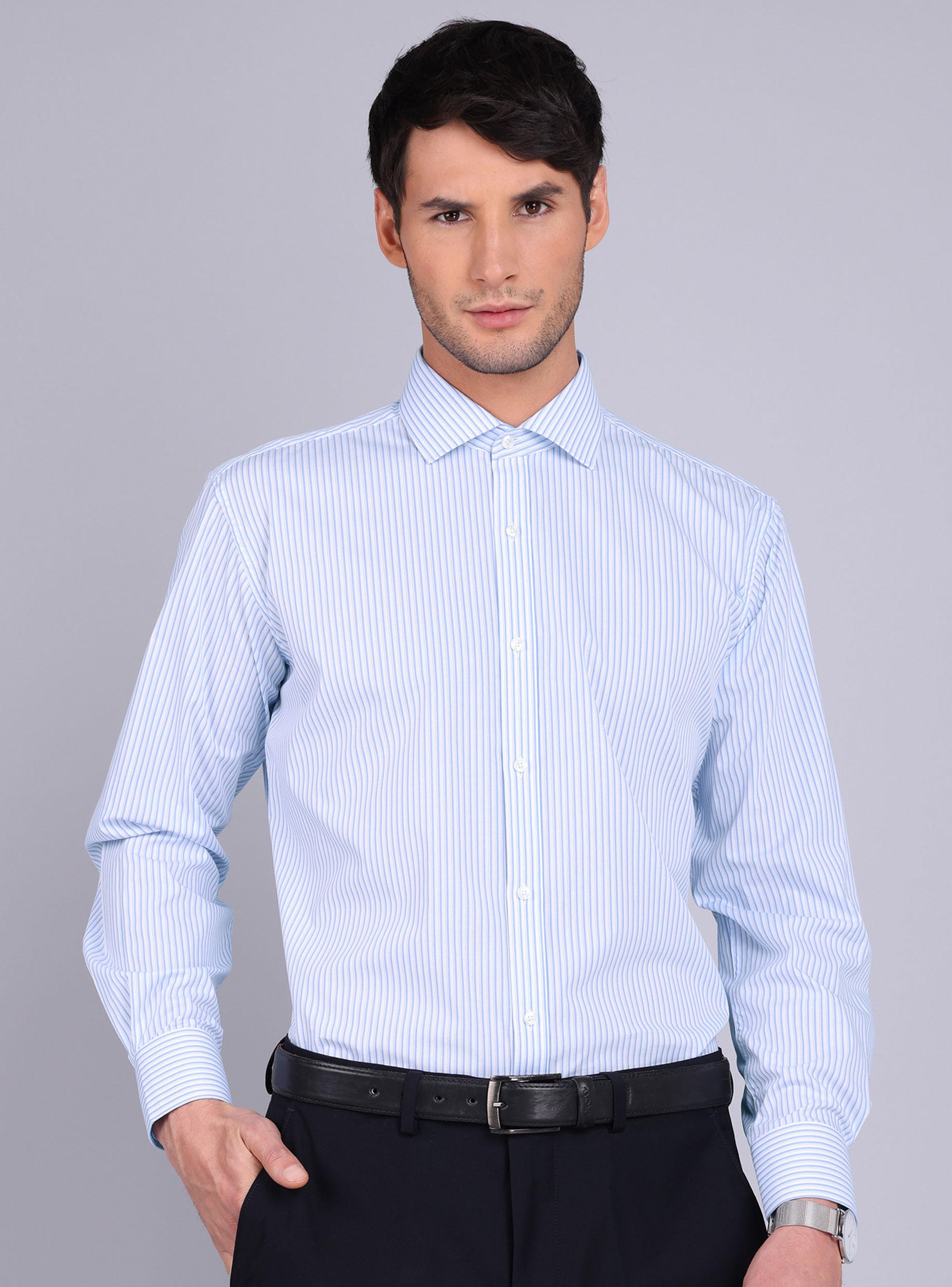 Camisa Diseño a Rayas Sky-0