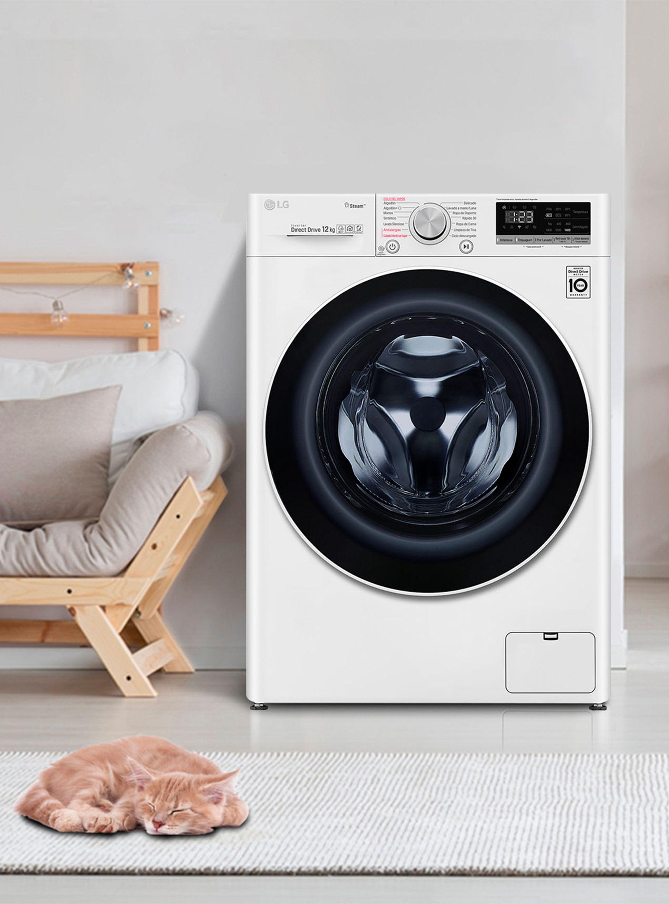 Lavadora Carga Frontal 12 Kg con ThinQ y AIDD WM12WVC4S6-7