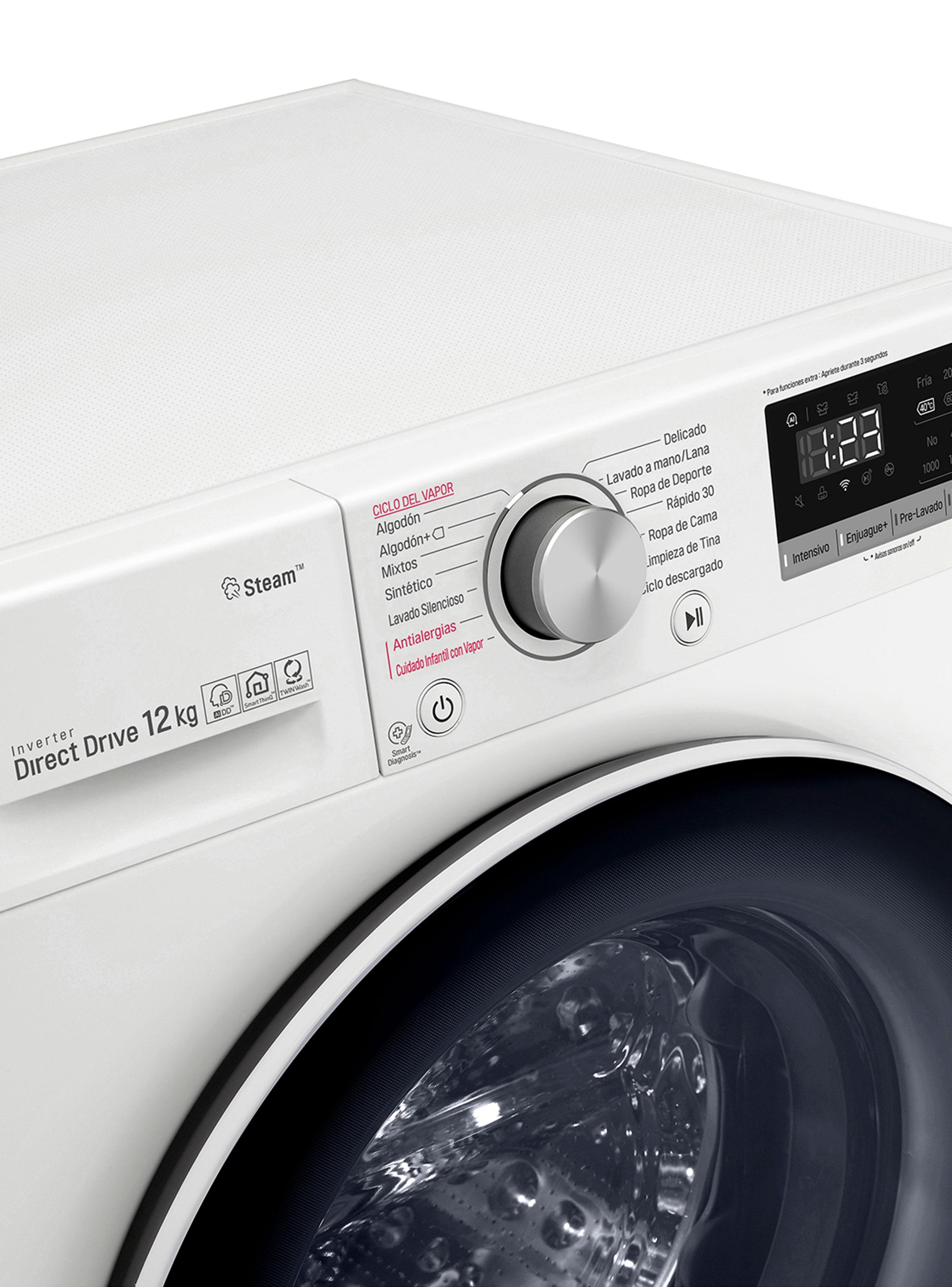 Lavadora Carga Frontal 12 Kg con ThinQ y AIDD WM12WVC4S6-6