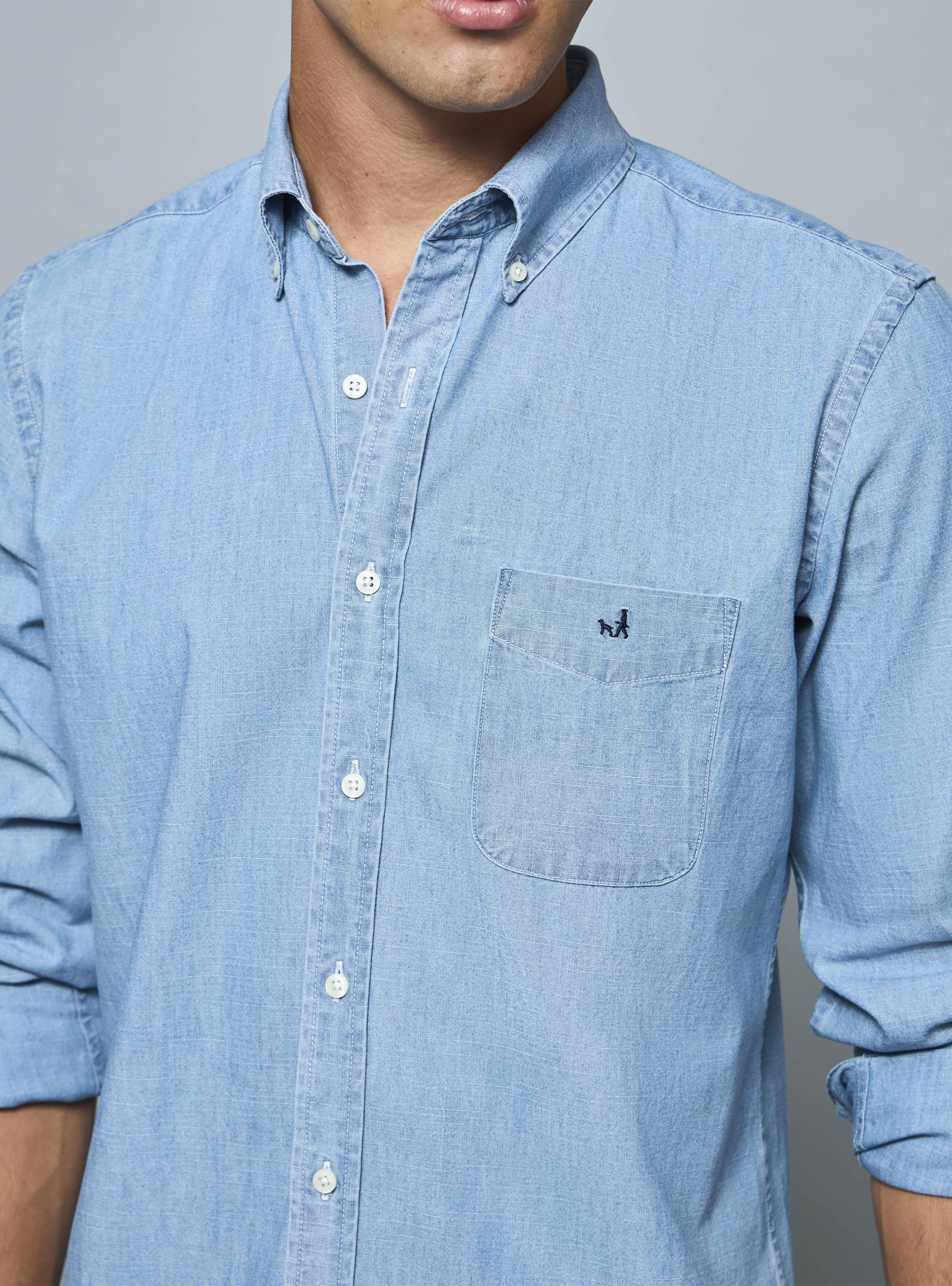 Camisa Lisa Casual Manga Larga-2