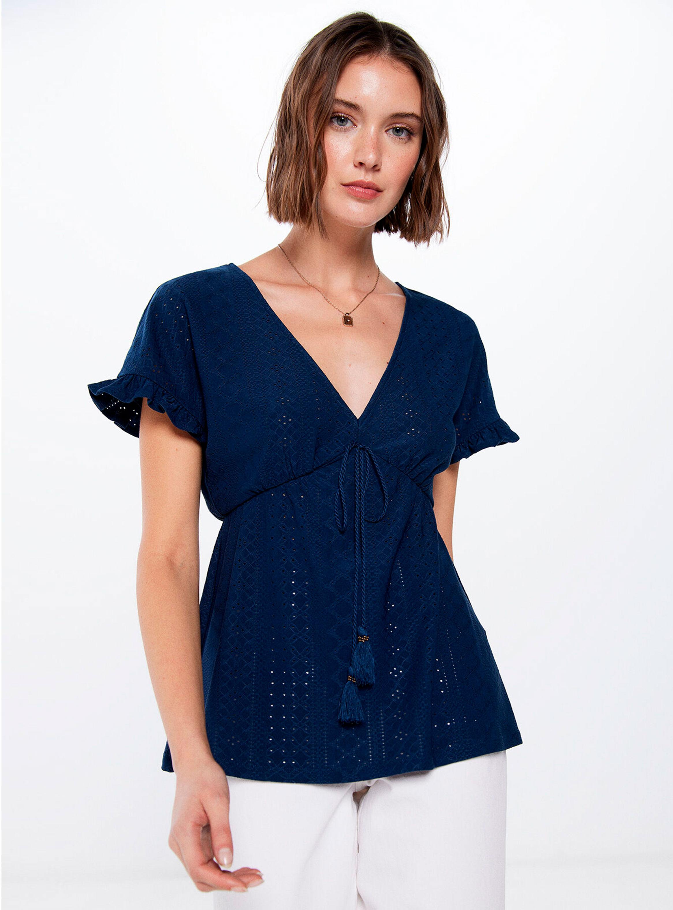 Polera Broderie Detalle Volantes-0