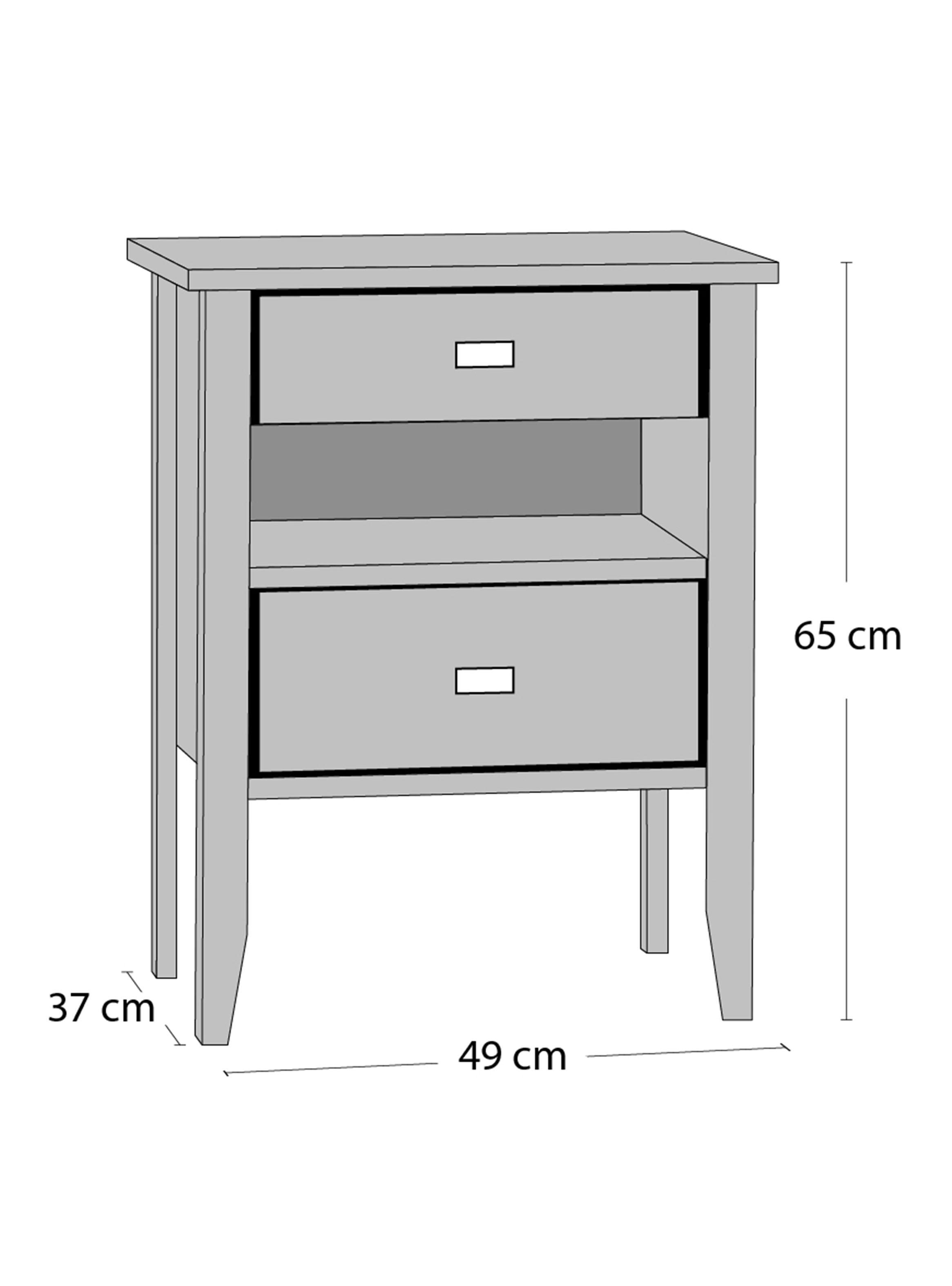 Velador Capitoné Izquierdo 2 Cajones-1