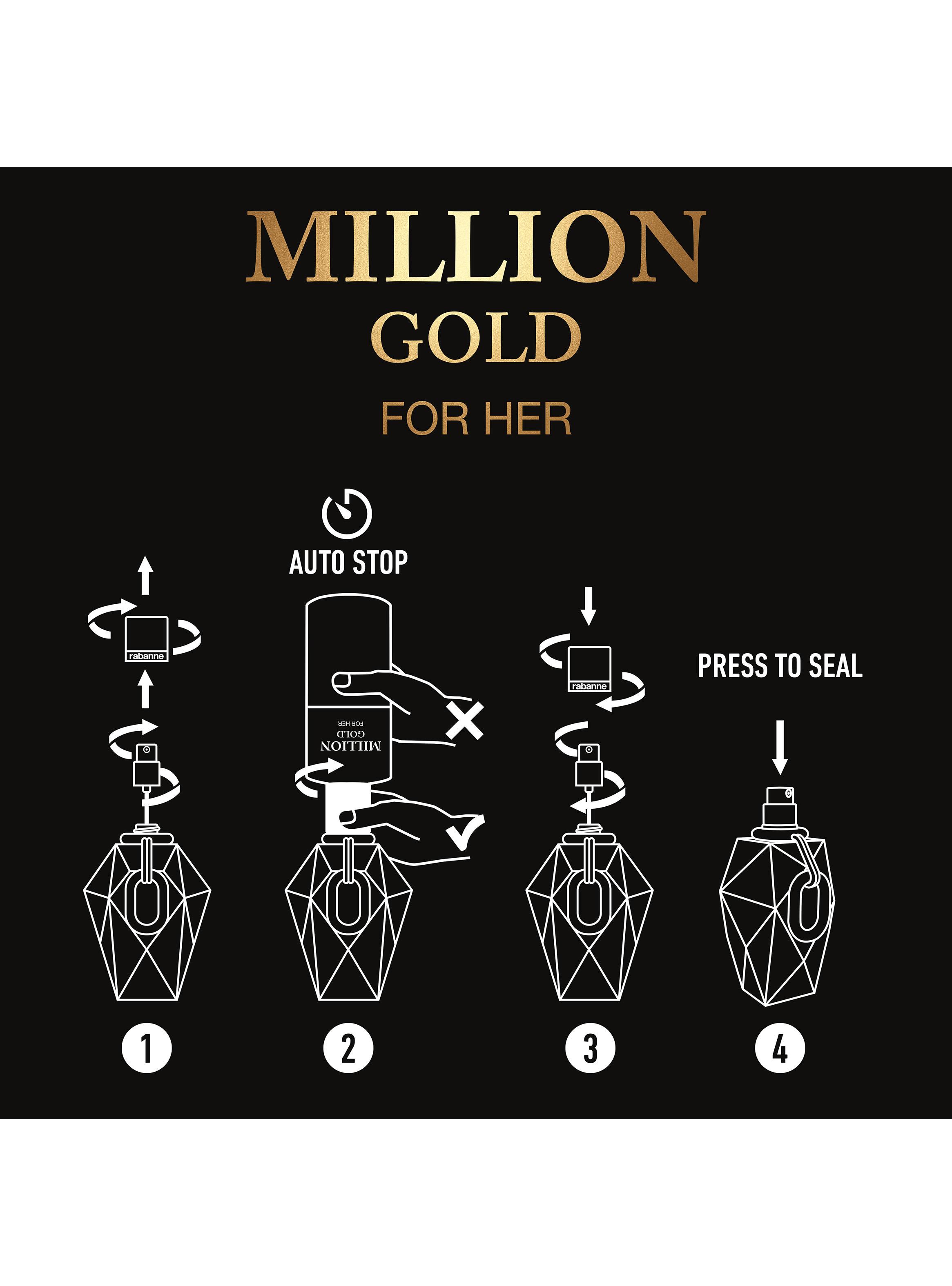 Perfume Million Gold For Her EDP Mujer Recarga 200 ml Rabanne-2