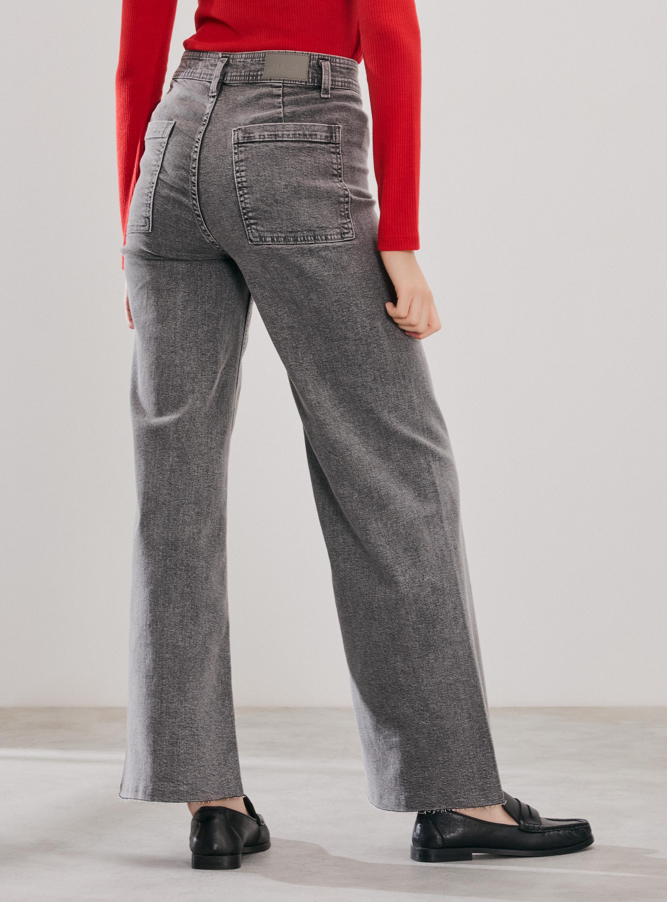 Jeans Wide Leg Color sin Costura Costado-1