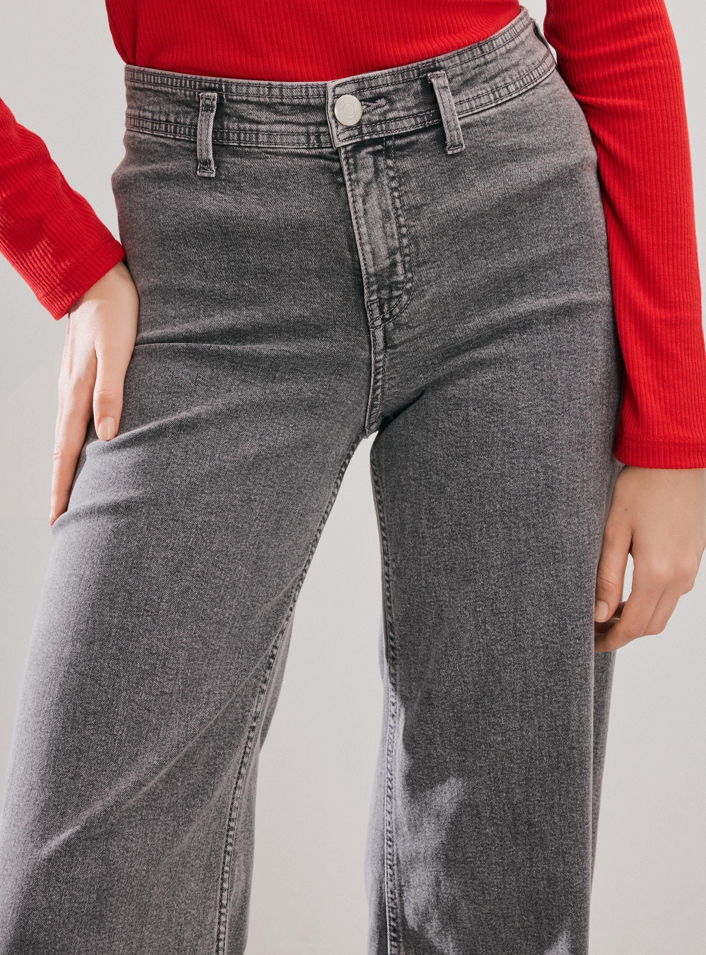 Jeans Wide Leg Color sin Costura Costado-2