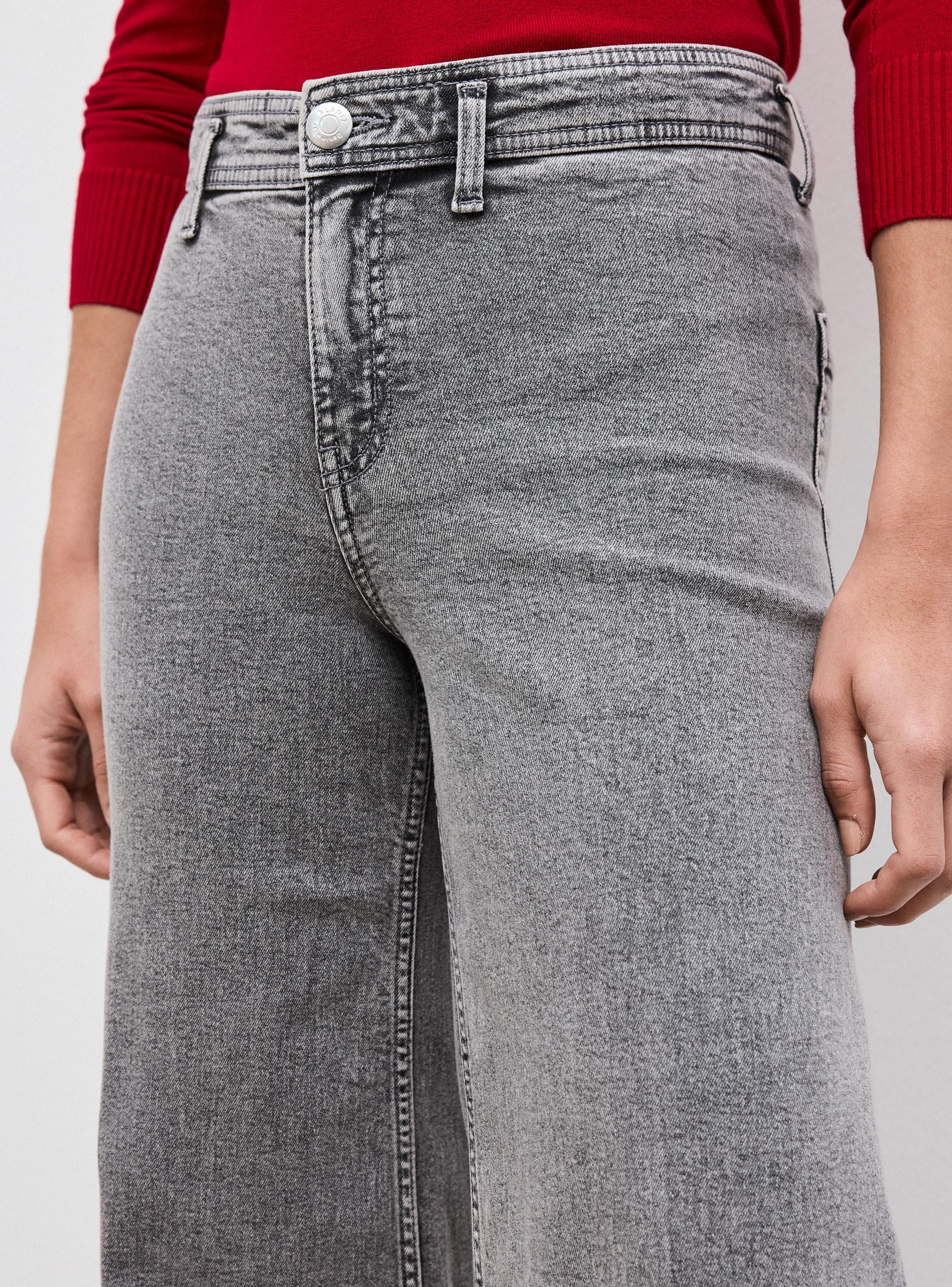 Jeans Wide Leg Color sin Costura Costado-2