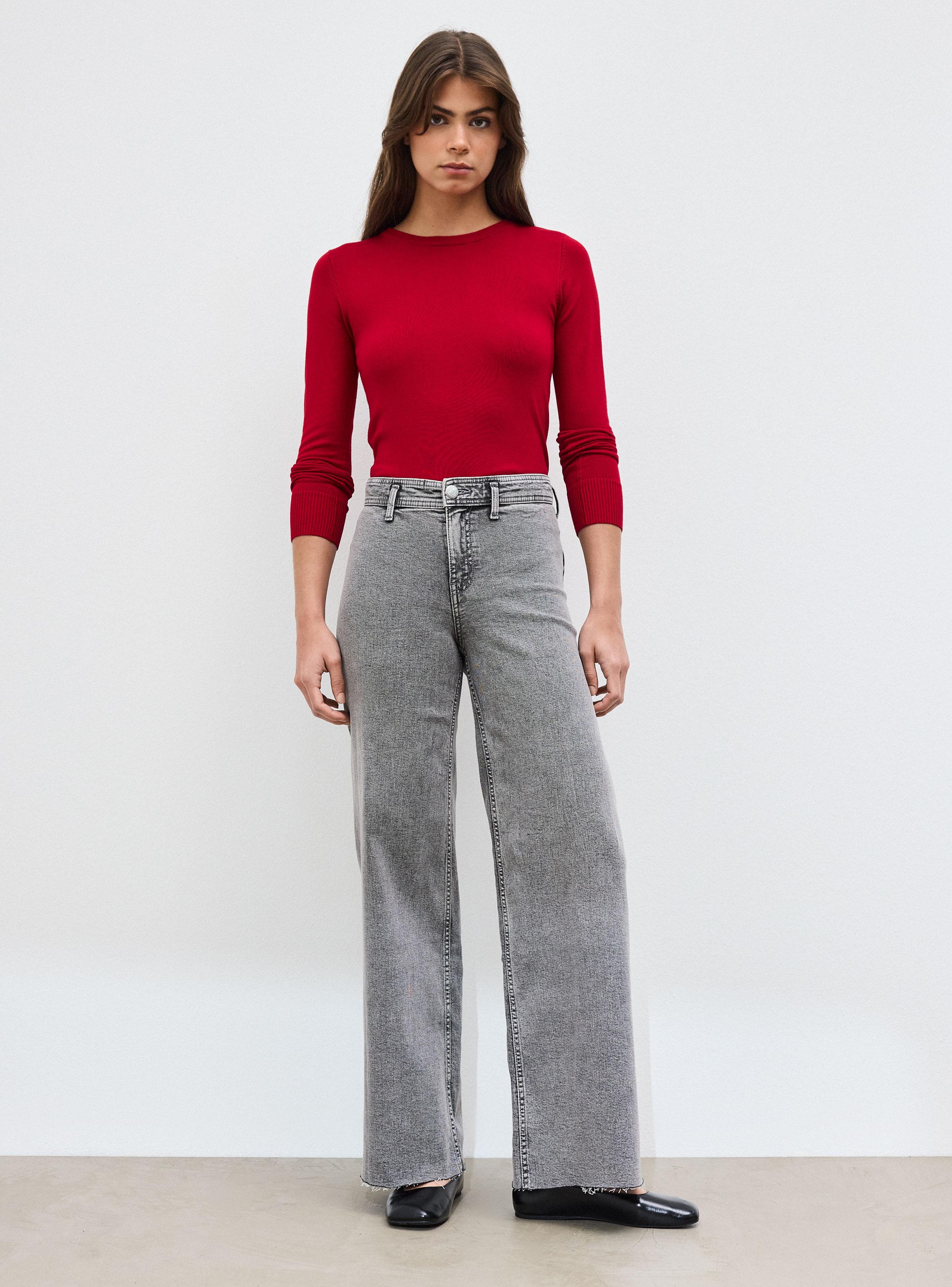 Jeans Wide Leg Color sin Costura Costado-4