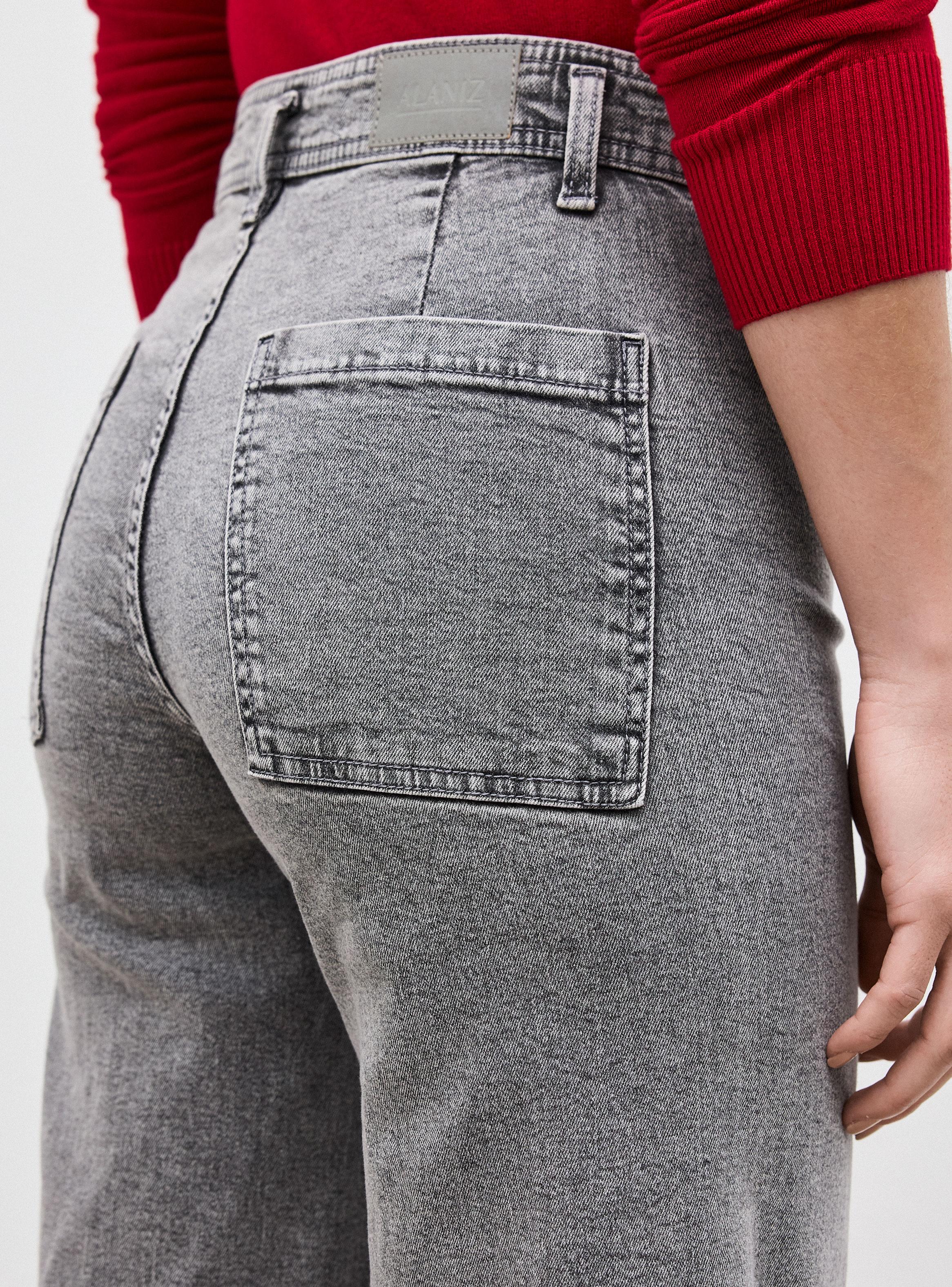 Jeans Wide Leg Color sin Costura Costado-3