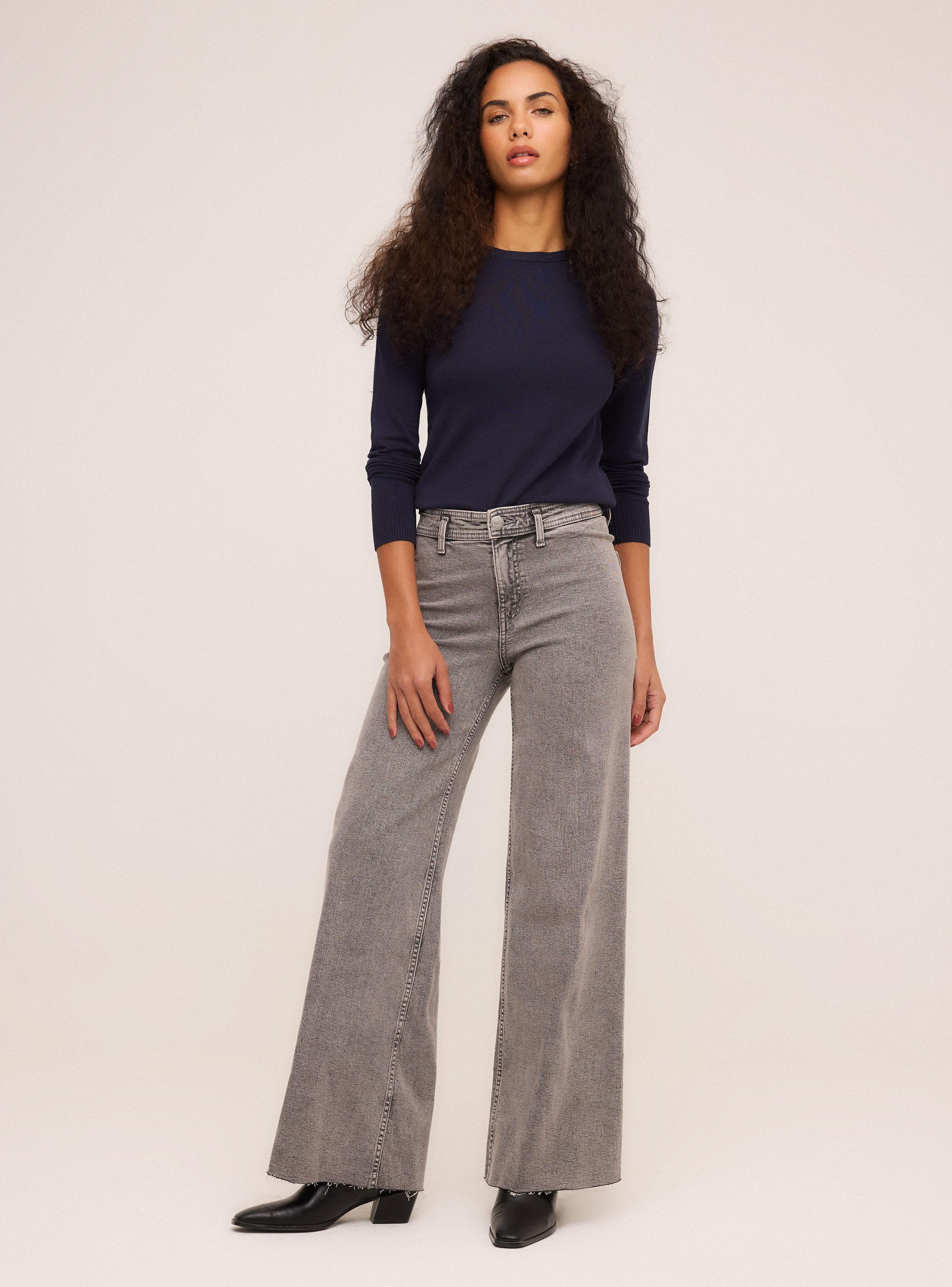 Jeans Wide Leg Color sin Costura Costado-4