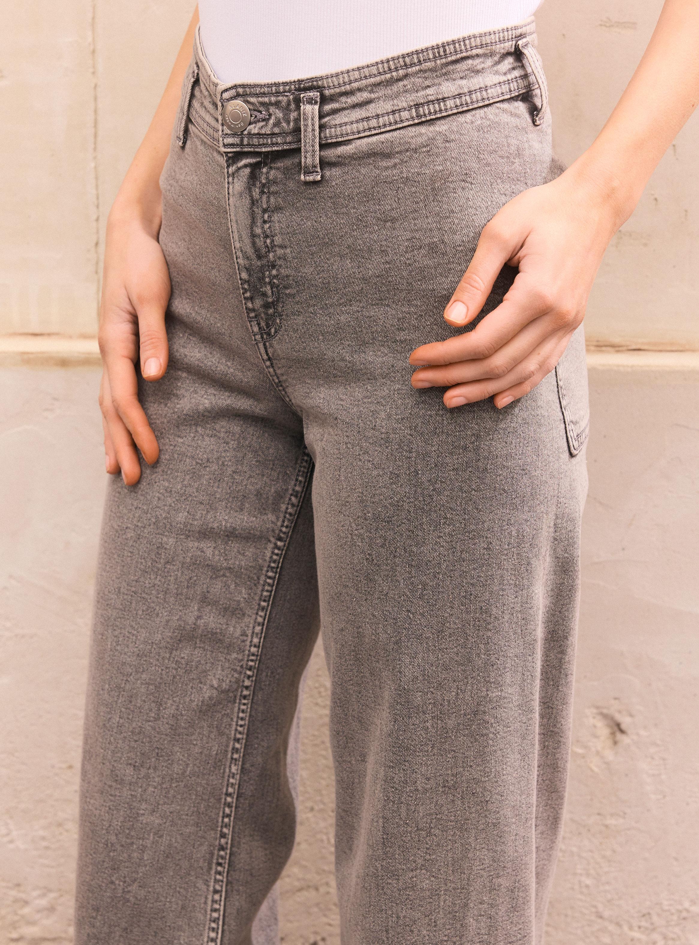 Jeans Wide Leg Color sin Costura Costado-2