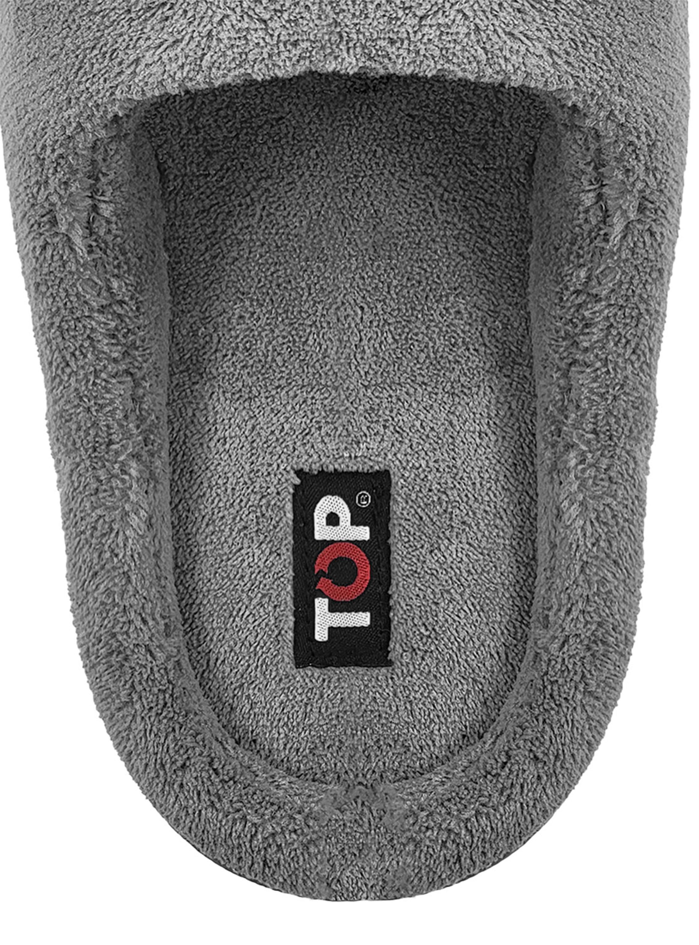Pantufla Poliéster Unicolor Gray-2
