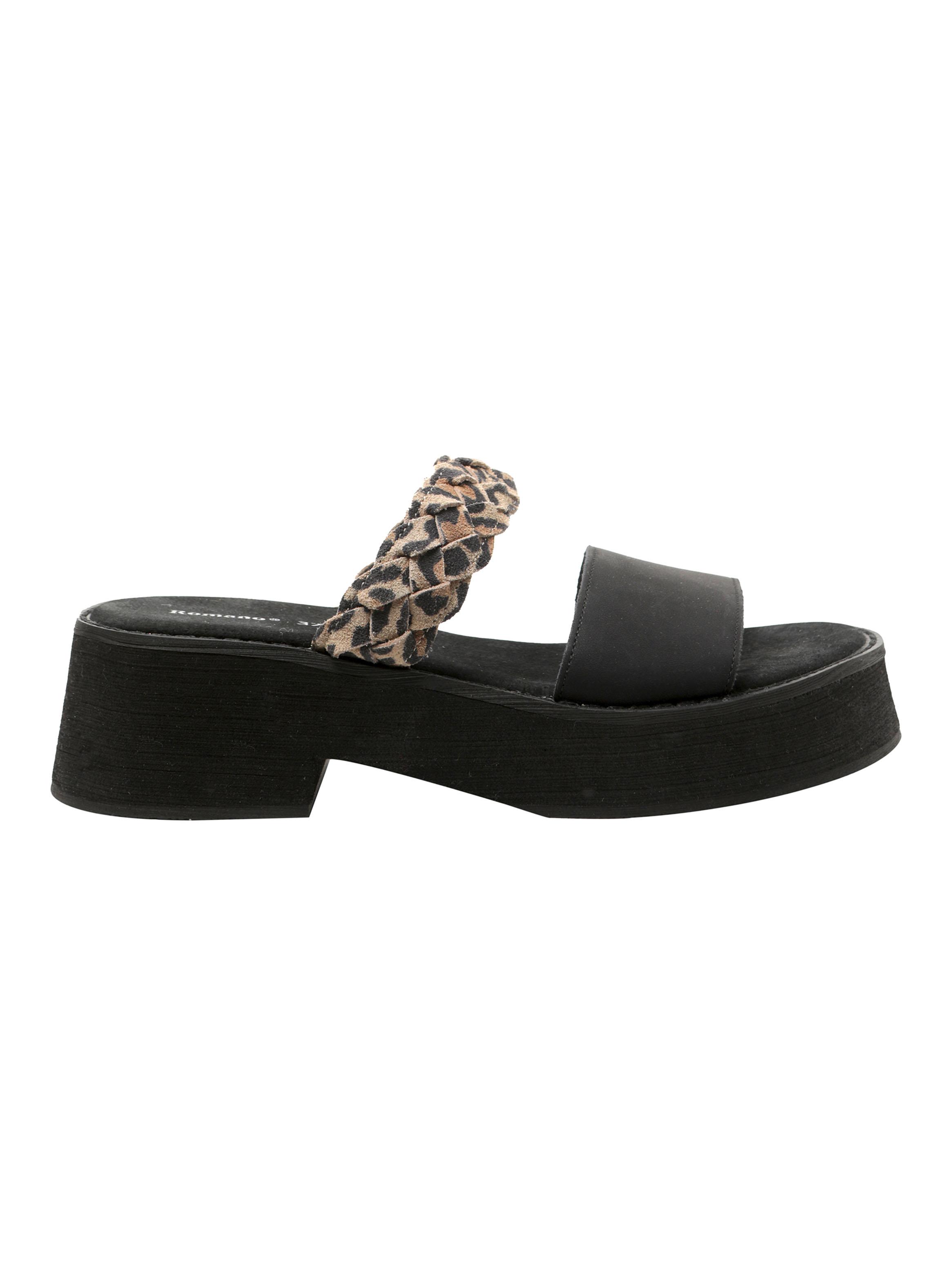 Sandalia Taco Cuadrado Cuero 250631 Mujer-0