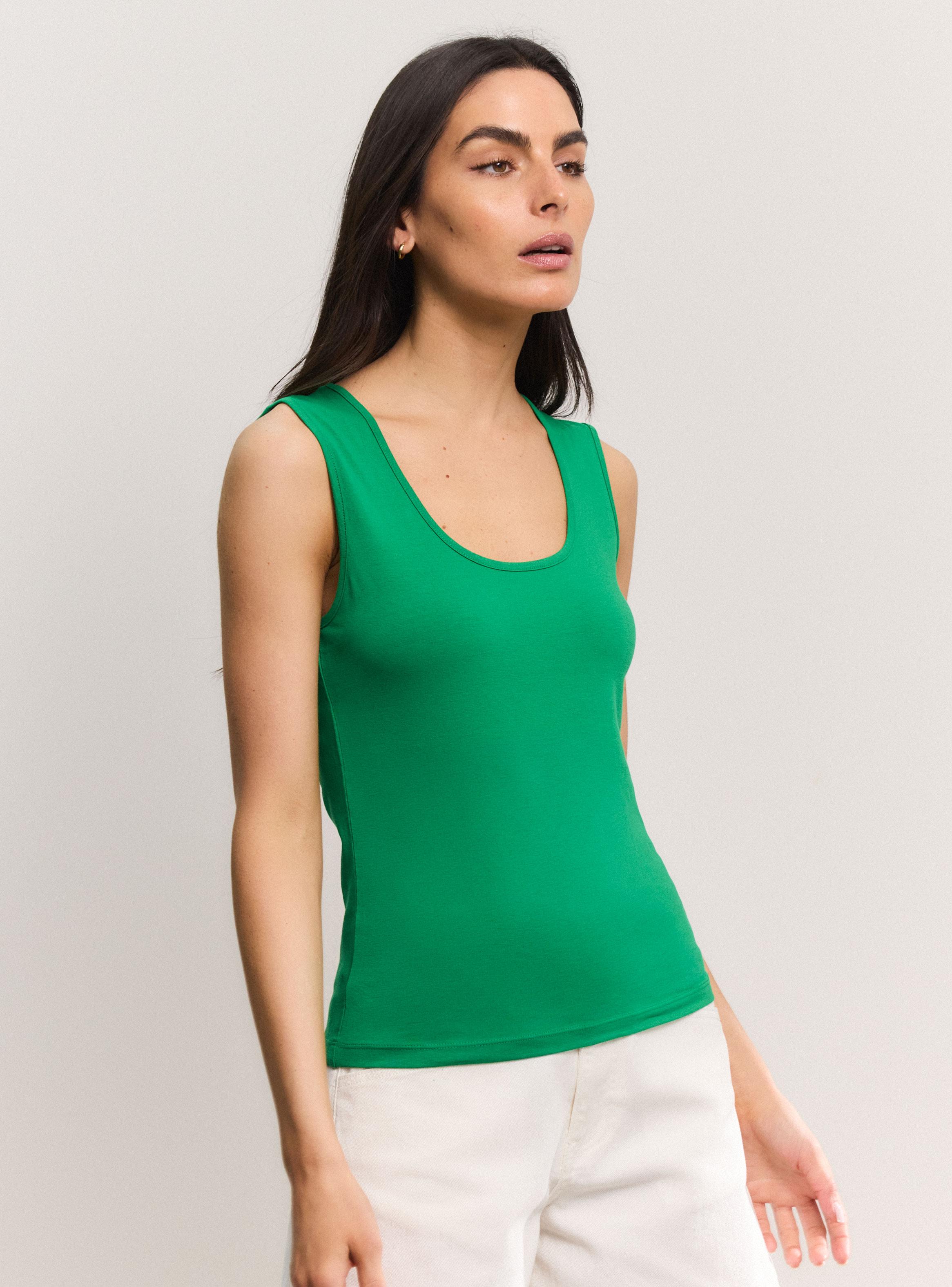 Polera Tirantes Básica Elasticada-0