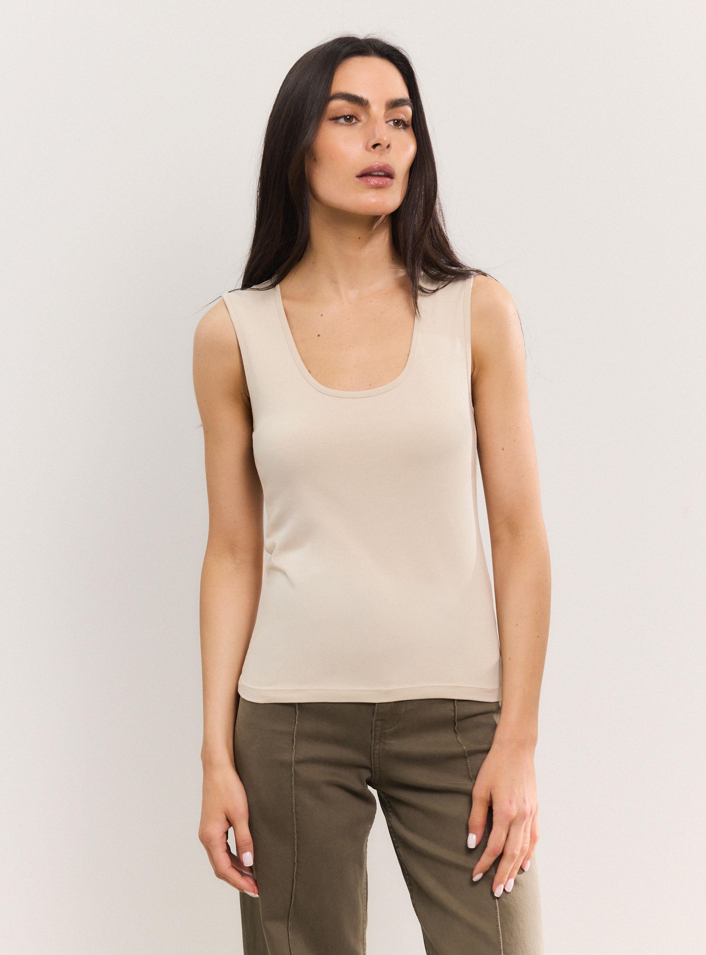 Polera Tirantes Básica Elasticada-0