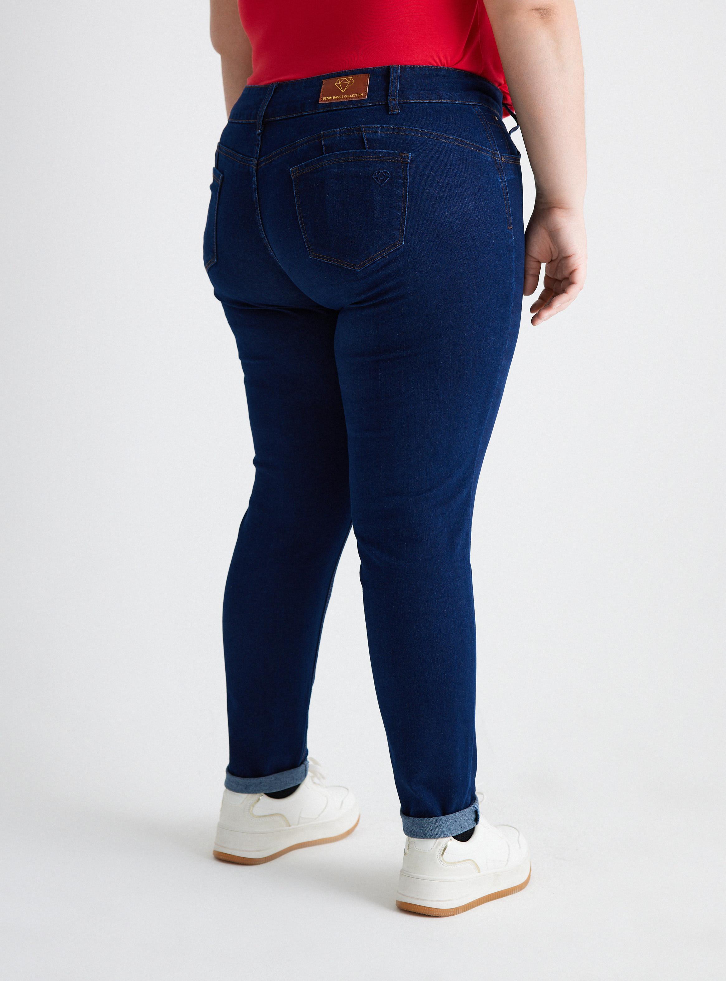 Jeans Skinny Elasticado Doble Botón-7