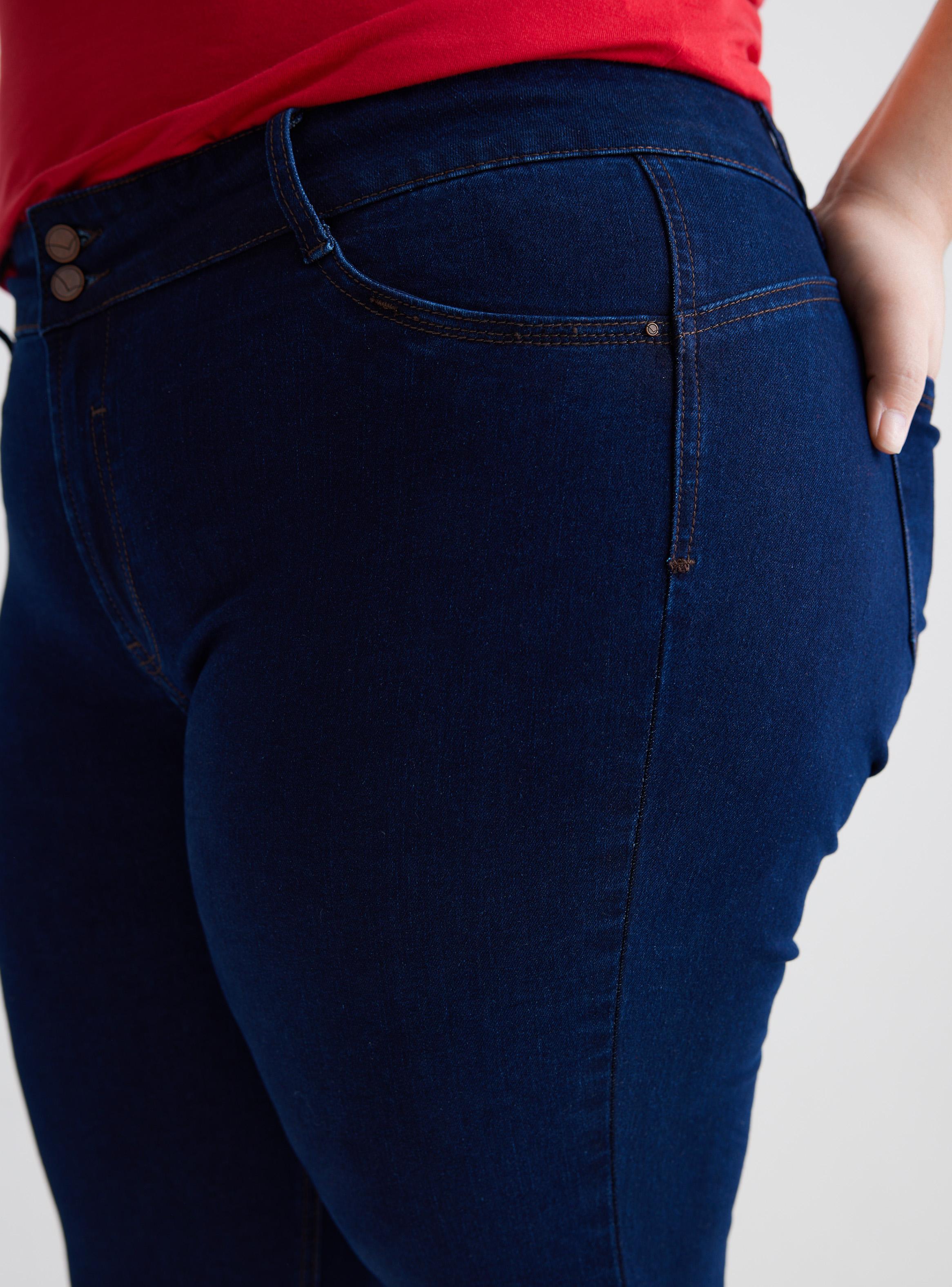 Jeans Skinny Elasticado Doble Botón-8