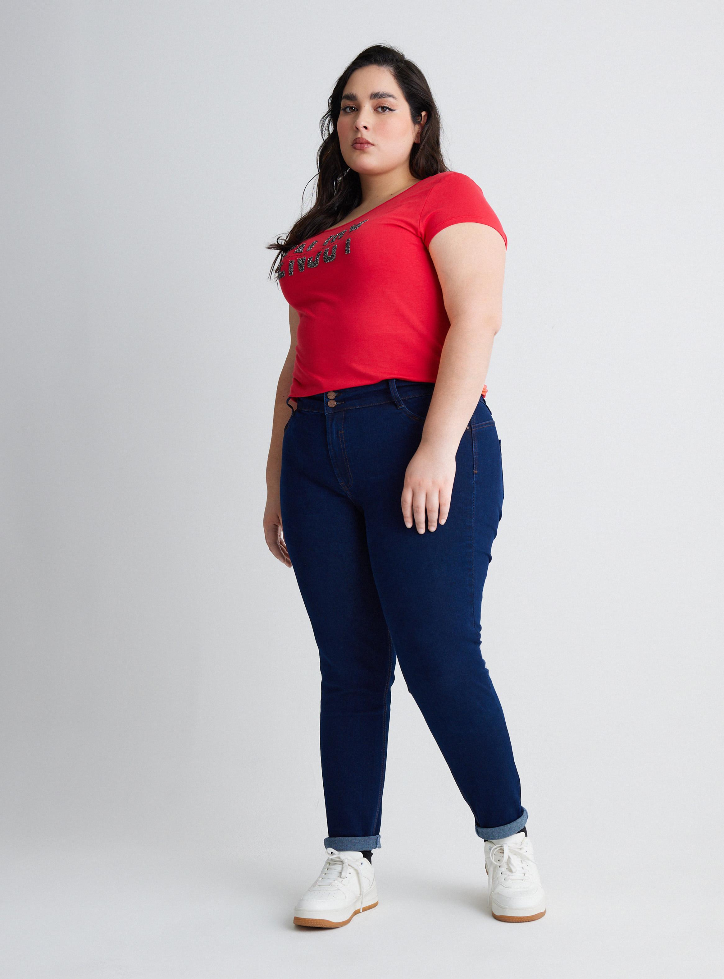 Jeans Skinny Elasticado Doble Botón-10