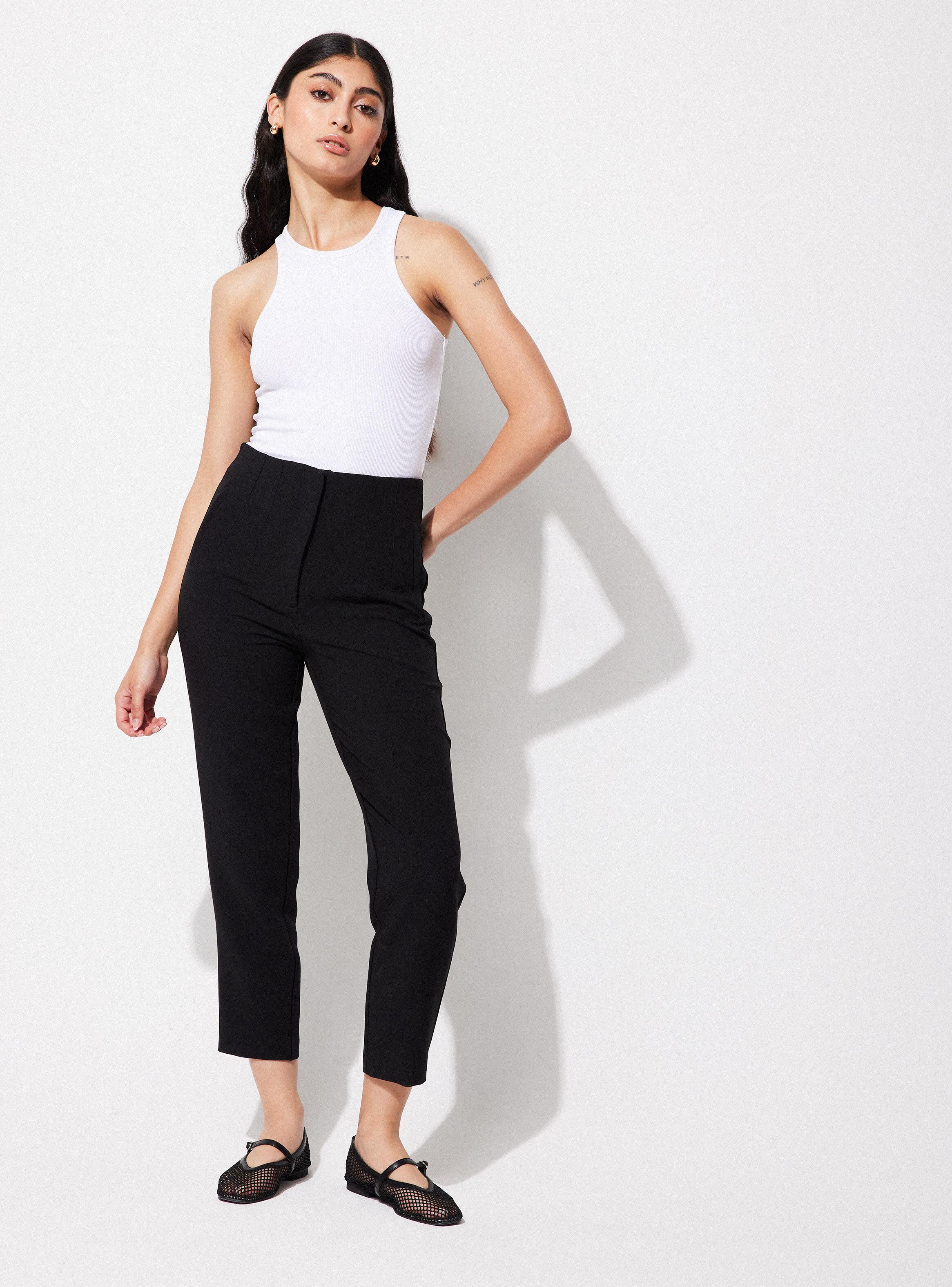 Pantalón Sastrero con Pinzas y Cintura Alta-4