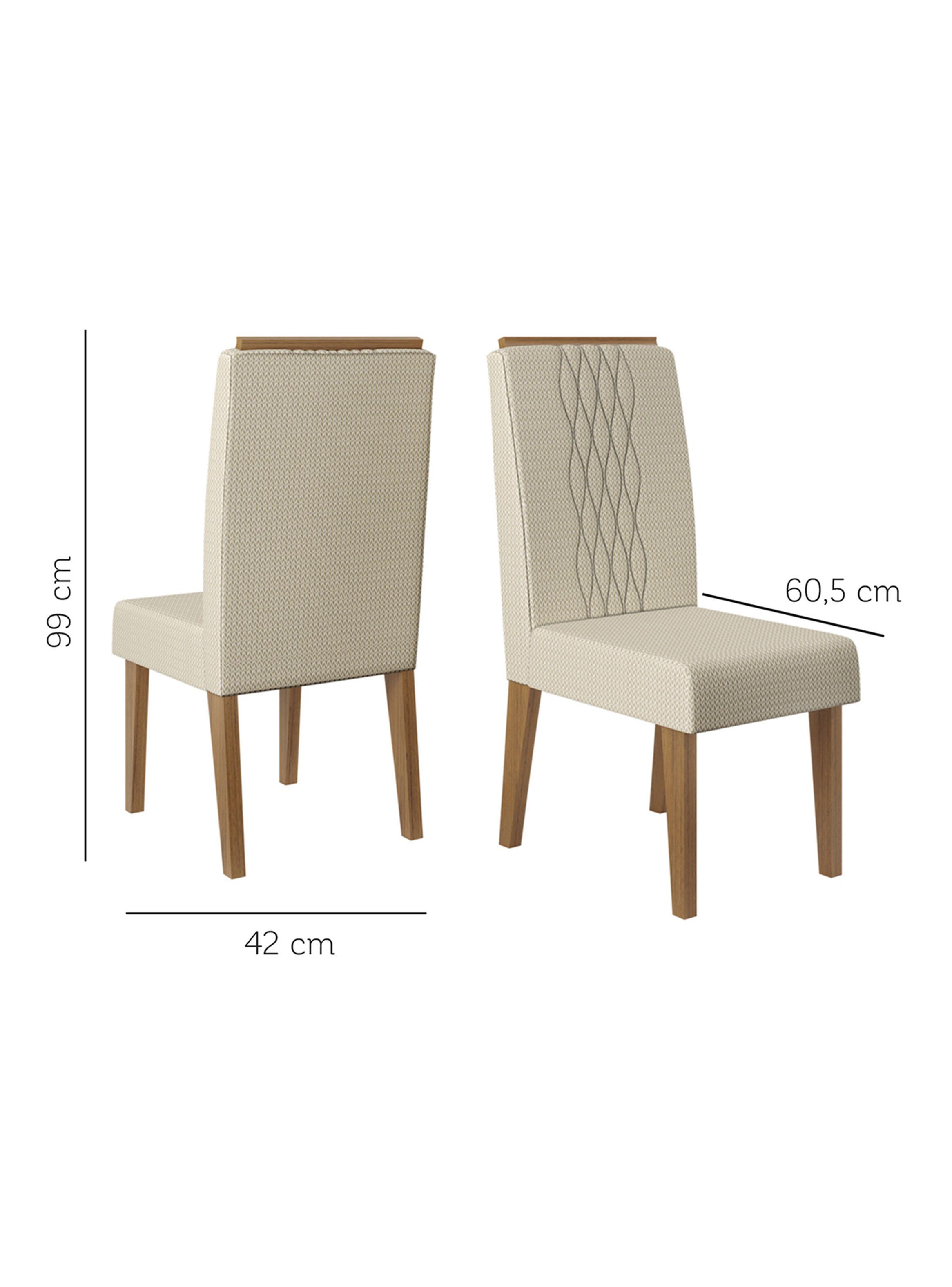 Juego Comedor Café Beige Lia + 4 Sillas-2