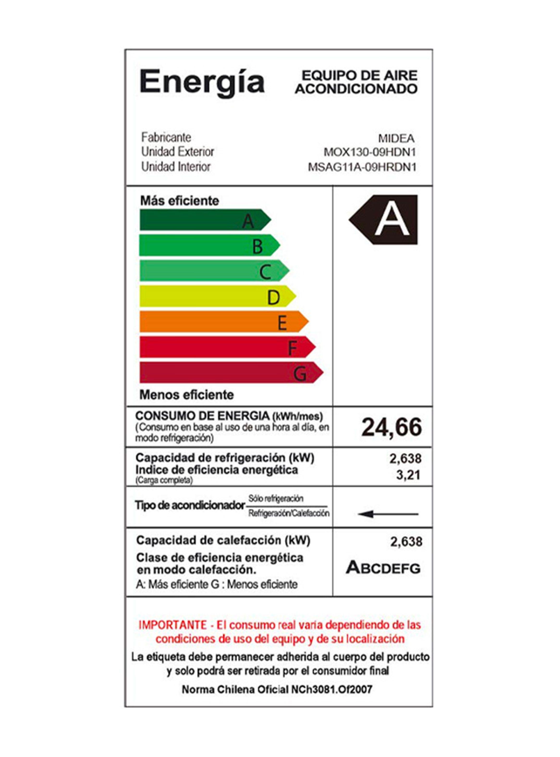 Aire Acondicionado Split Muro Inverter 9000 BTU Xtreme-6