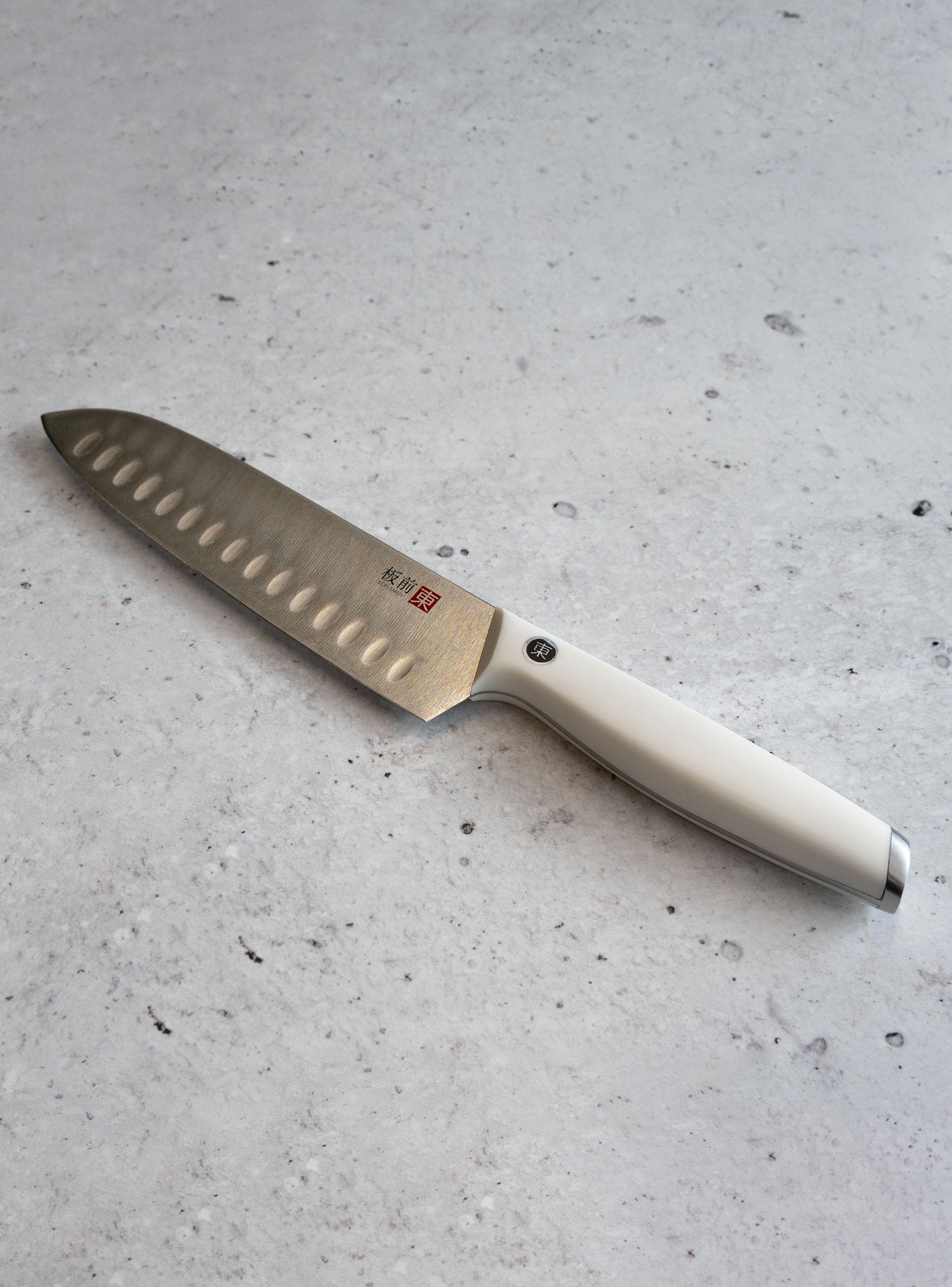 Cuchillo Santoku Blanco Tokai Acero Inoxidable-2