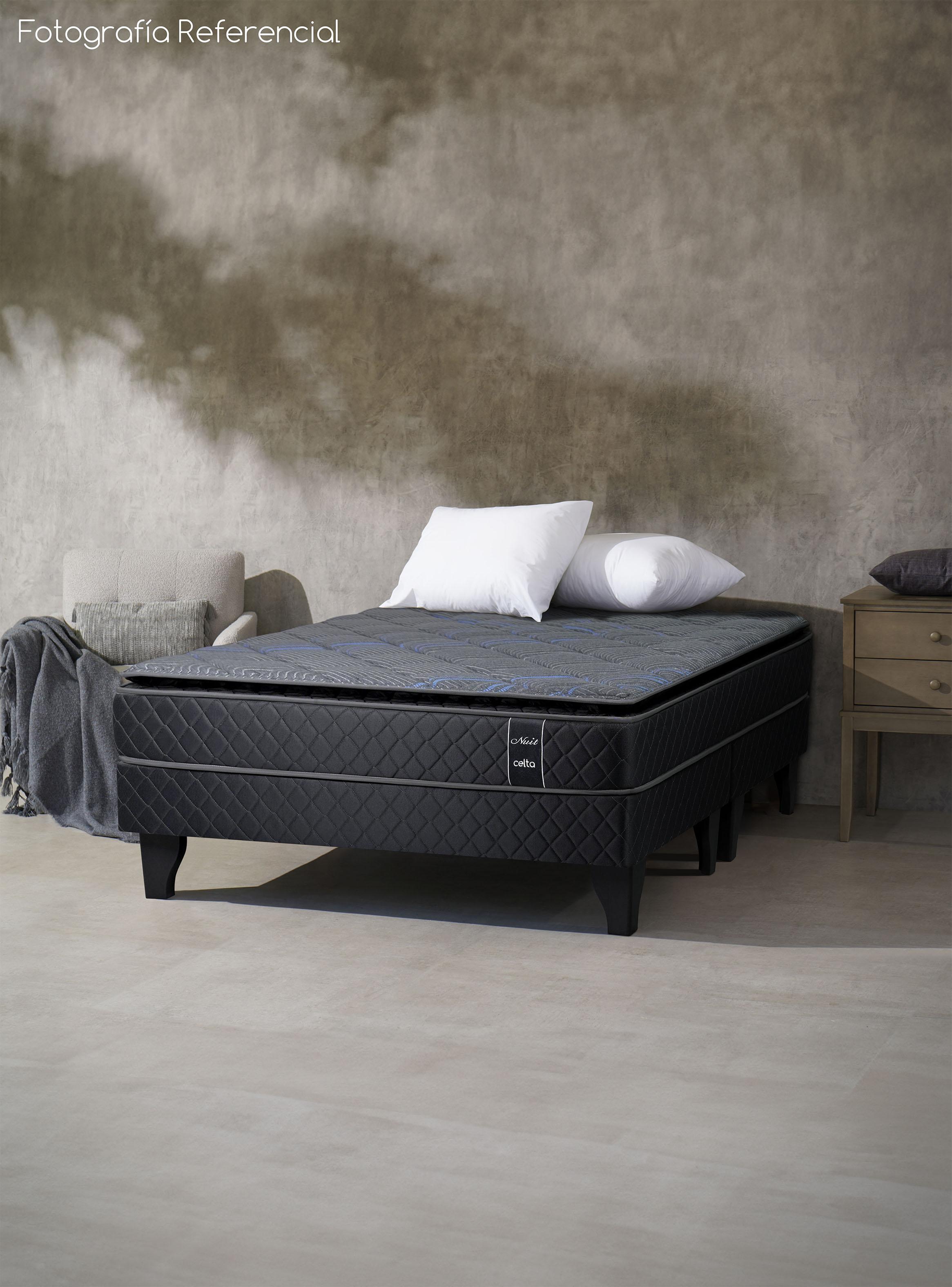 Cama Europea Nuit King + Respaldo Acolchado-5