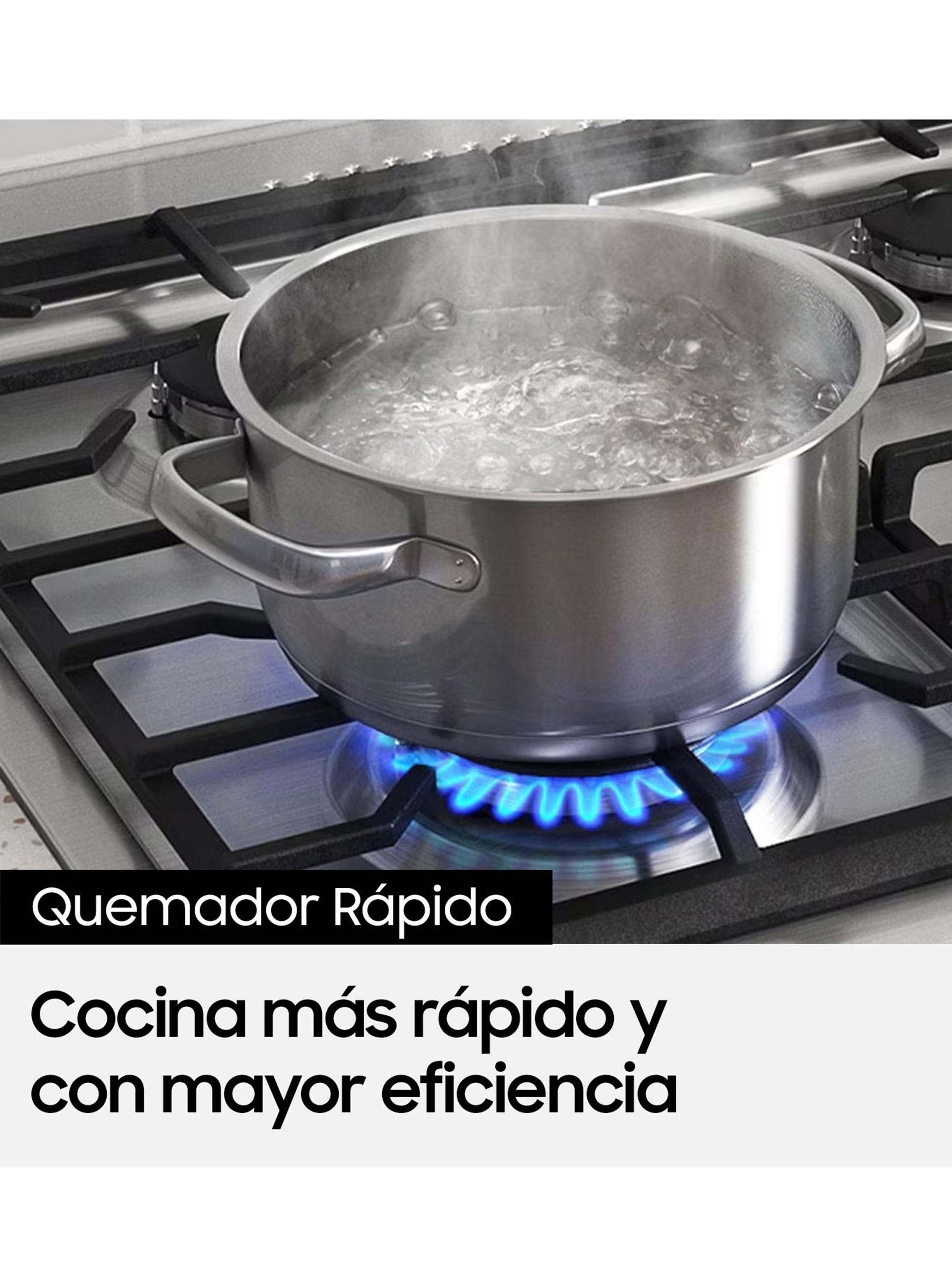 Cocina a Gas 5 Quemadores 1x Quemador Triple Corona Acero Inoxidable NX52A7422CS/ZS-4
