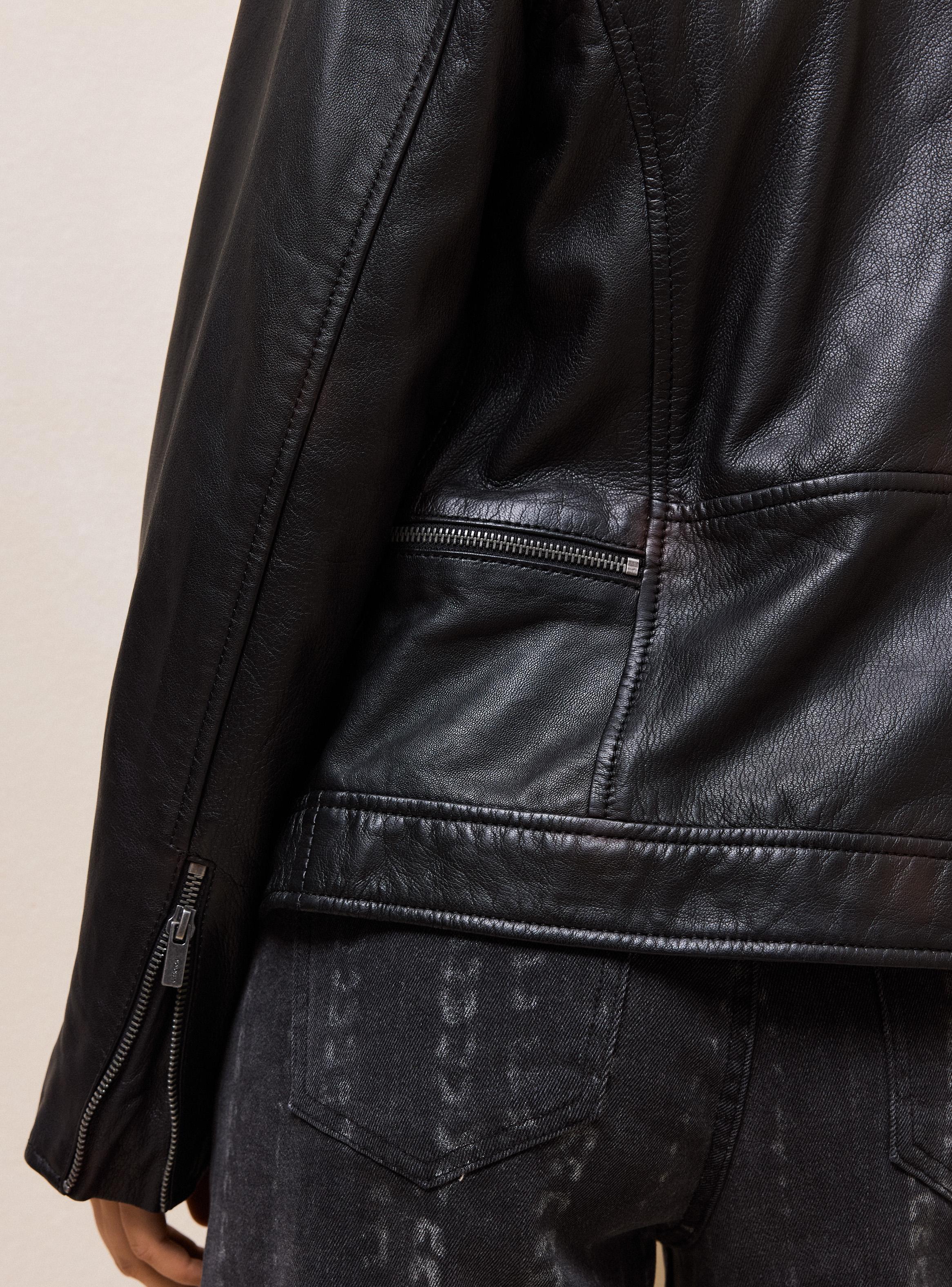 Chaqueta Cuero Estilo Biker-2