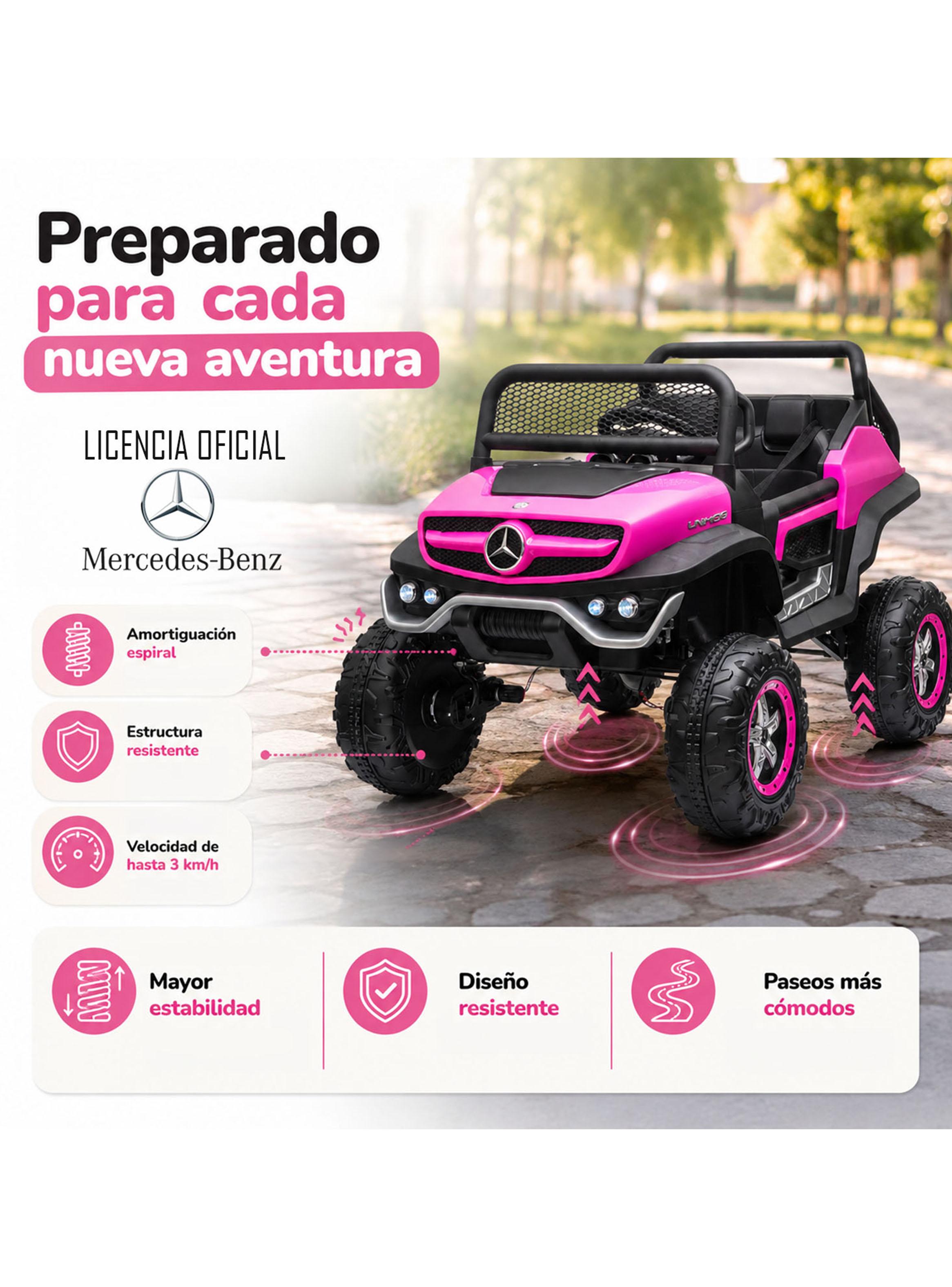Jeep a Batería Mercedes Benz Rosado 12 Volts-3