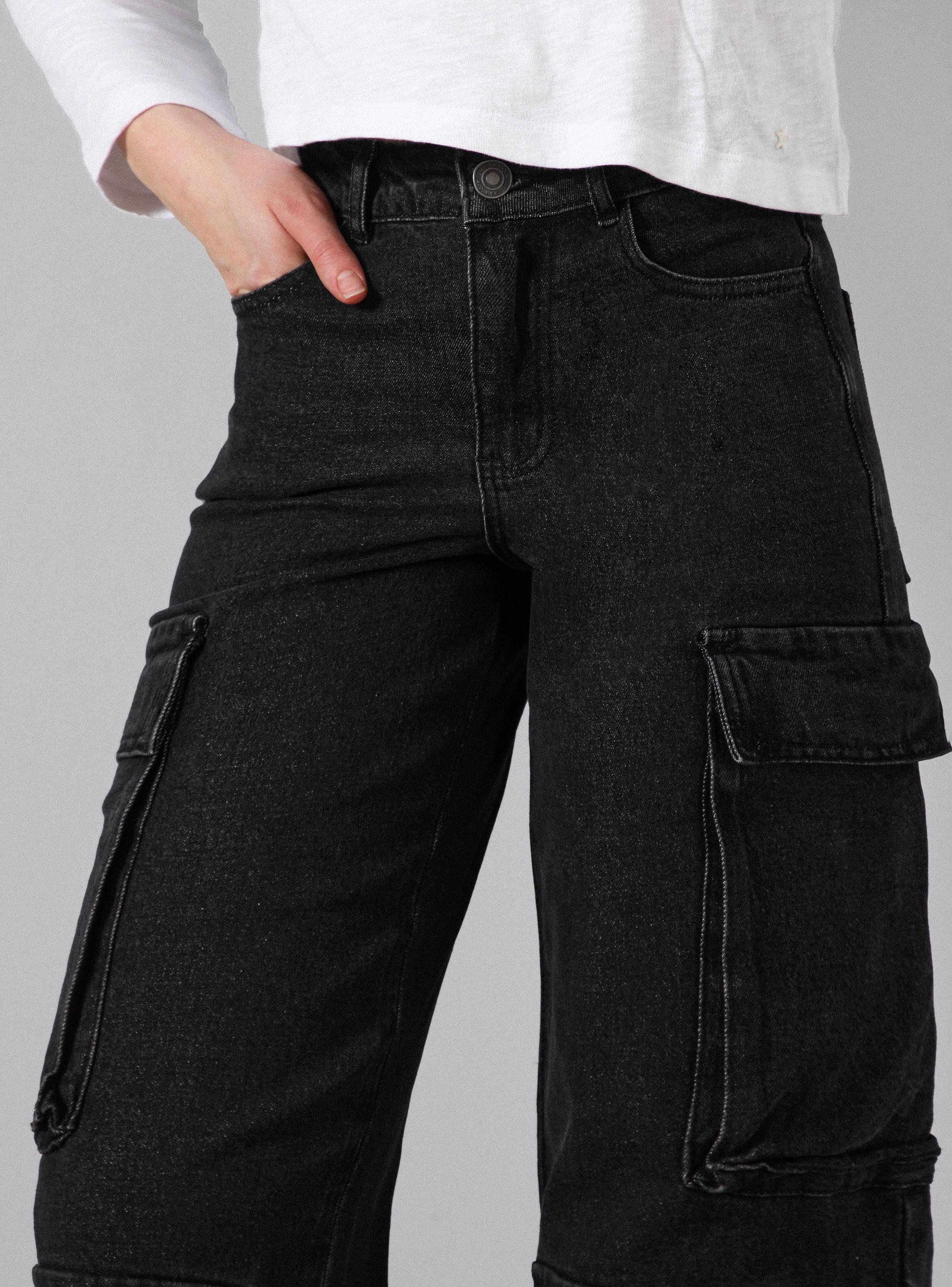 Jeans Pants Cargo Bolsillo-2