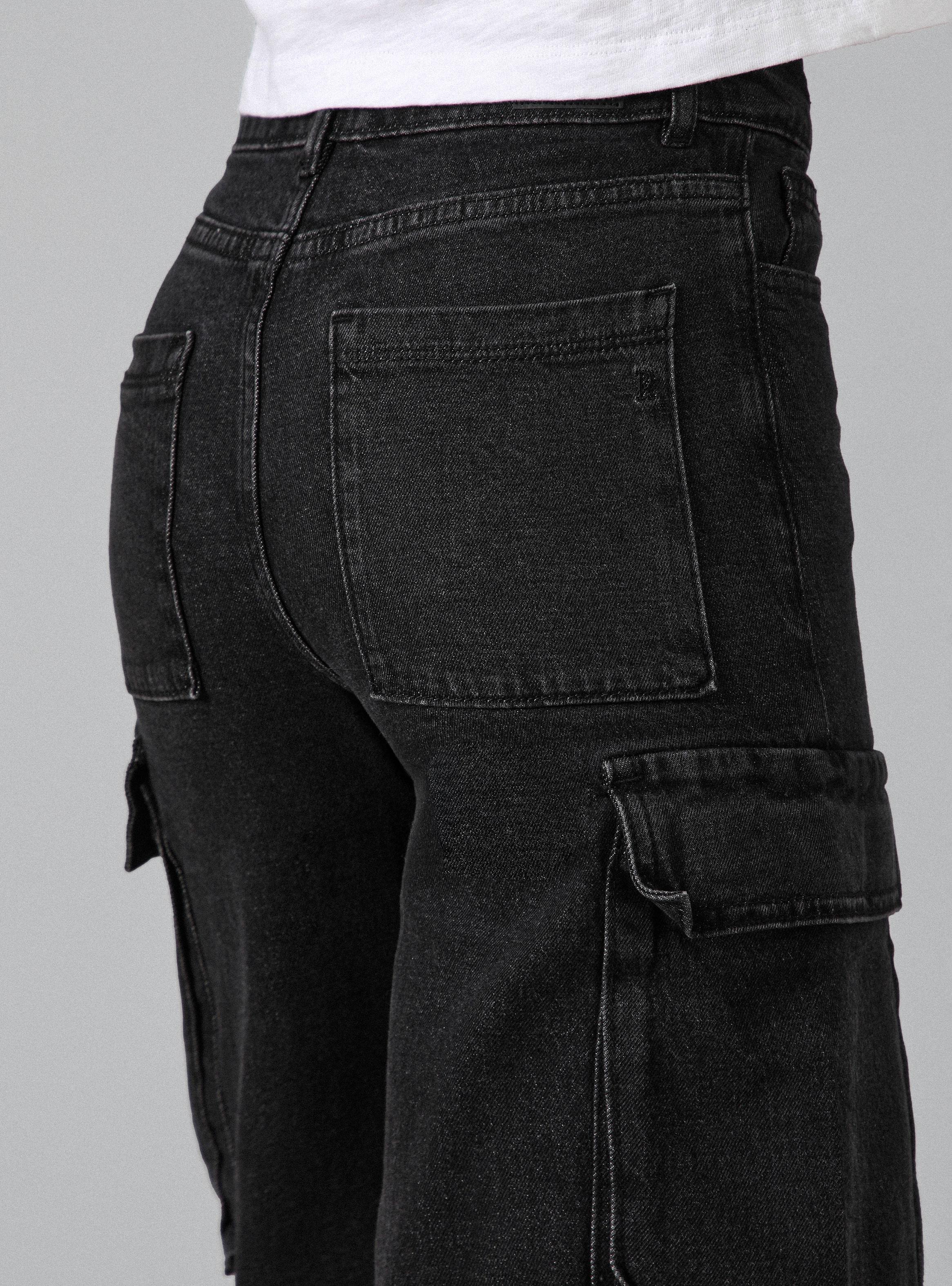 Jeans Pants Cargo Bolsillo-3