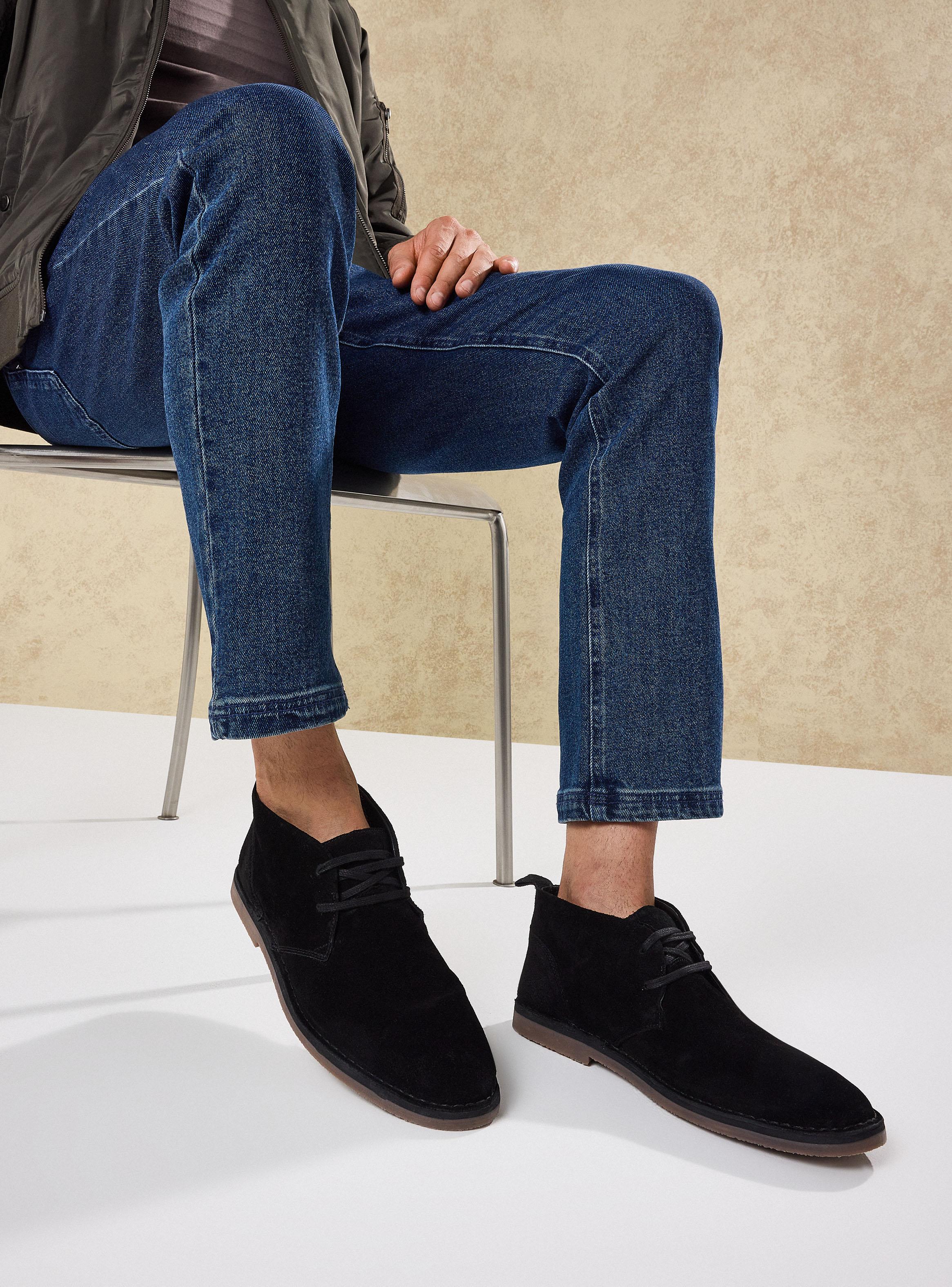 Zapato Casual Cuero Caña Alta Cordón Hombre-4