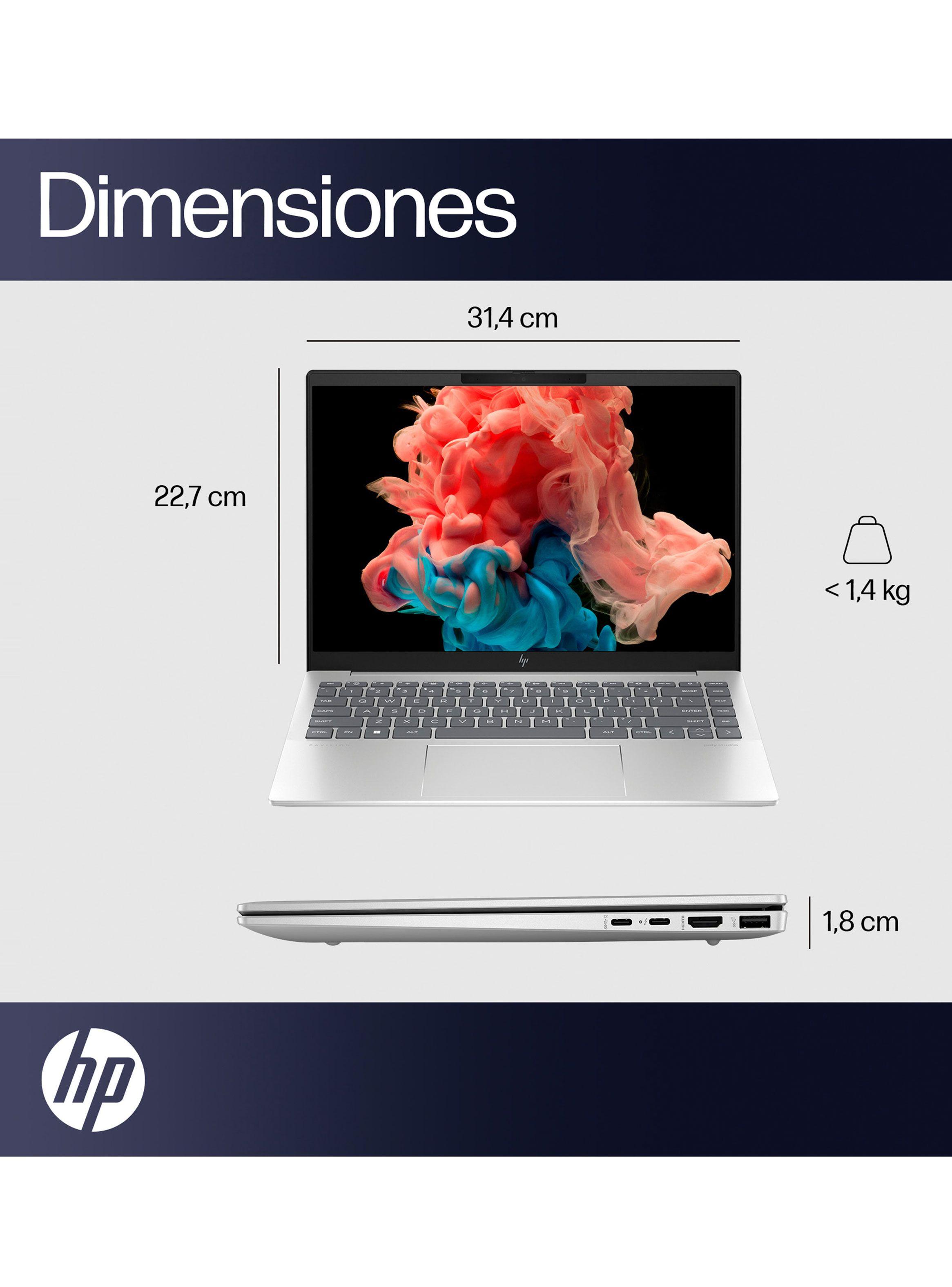 Notebook HP Pavilion Plus 14-ew1000la Intel Core Ultra 5 Iris Xe Graphics 16GB RAM 512GB SSD 14" 2.8K Windows 11 Home-5