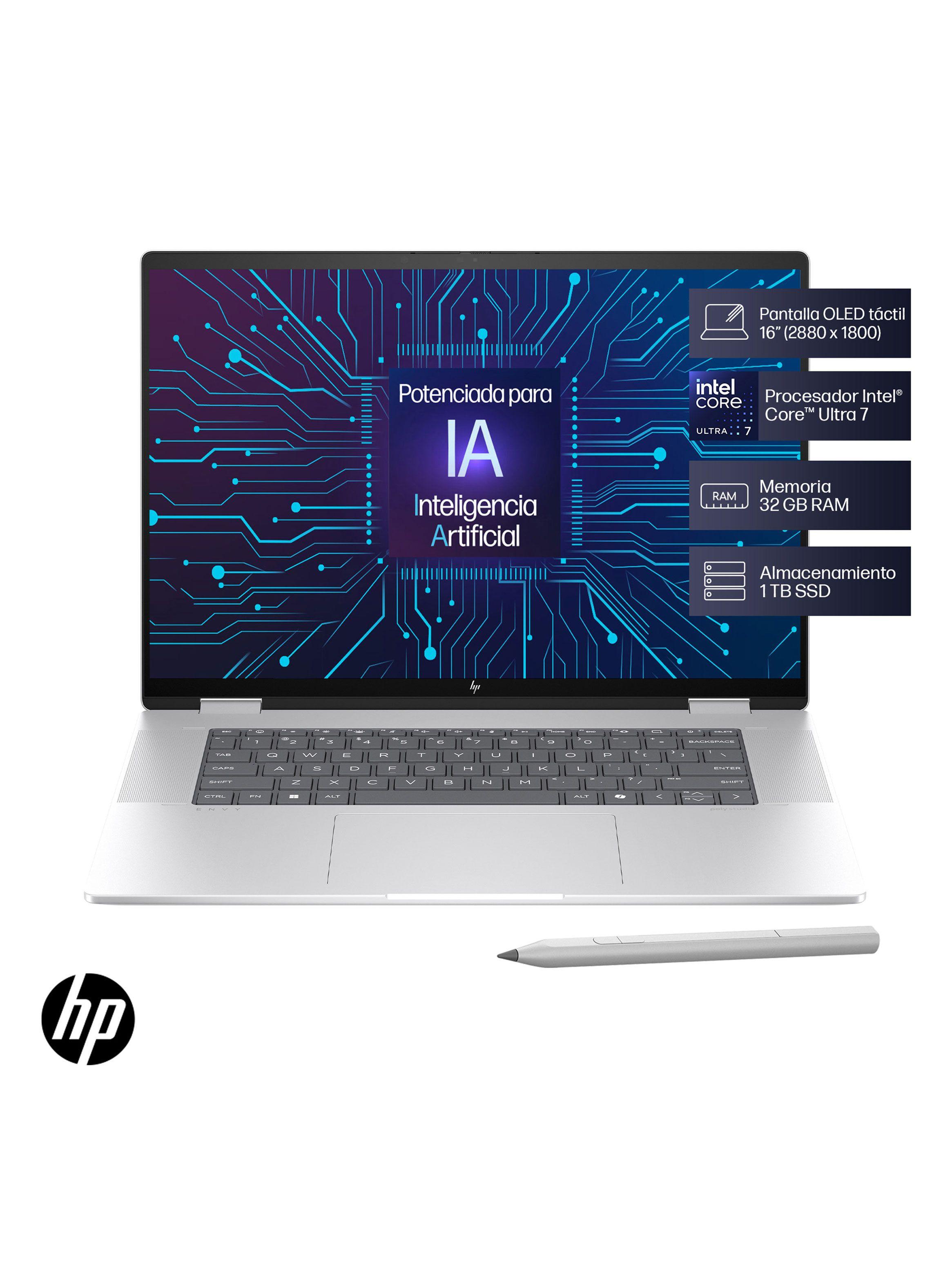 Notebook 2 en 1 HP Envy x360 16-ac0000la Intel Core Ultra 7 32GB RAM 1TB SSD 16" Táctil OLED 2.8K Windows 11 Home-1