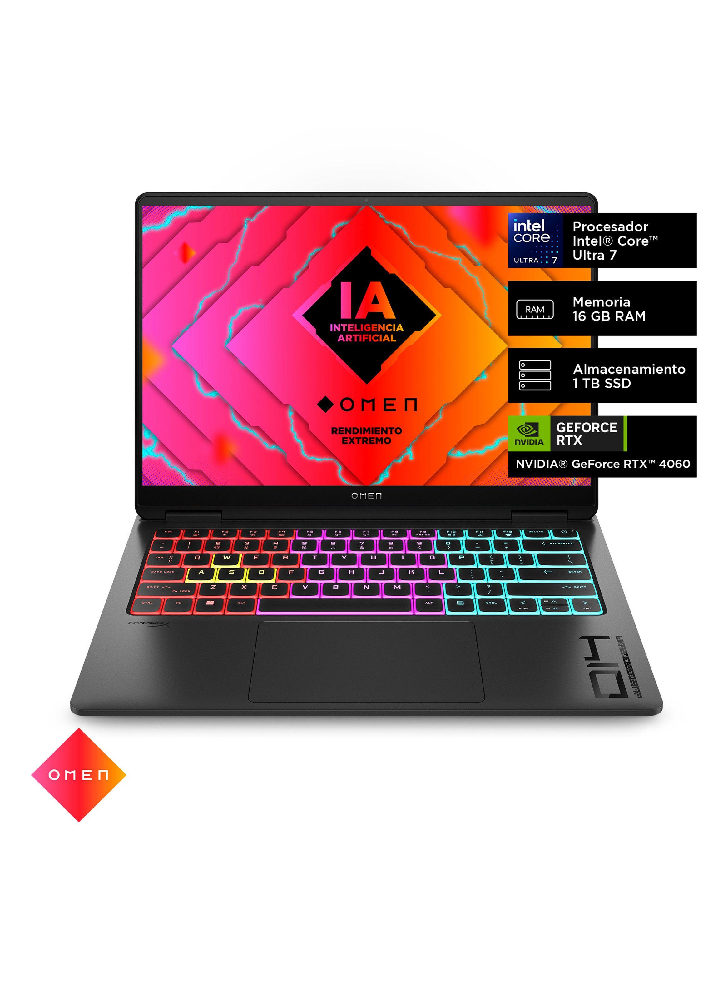 Notebook Gaming OMEN  14-fb0001la Intel Core Ultra 7 NVIDIA GeForce RTX 4060 8GB GDDR6 16GB RAM 1TB SSD 14" OLED 2.8K 120 Hz Windows 11 Home-1