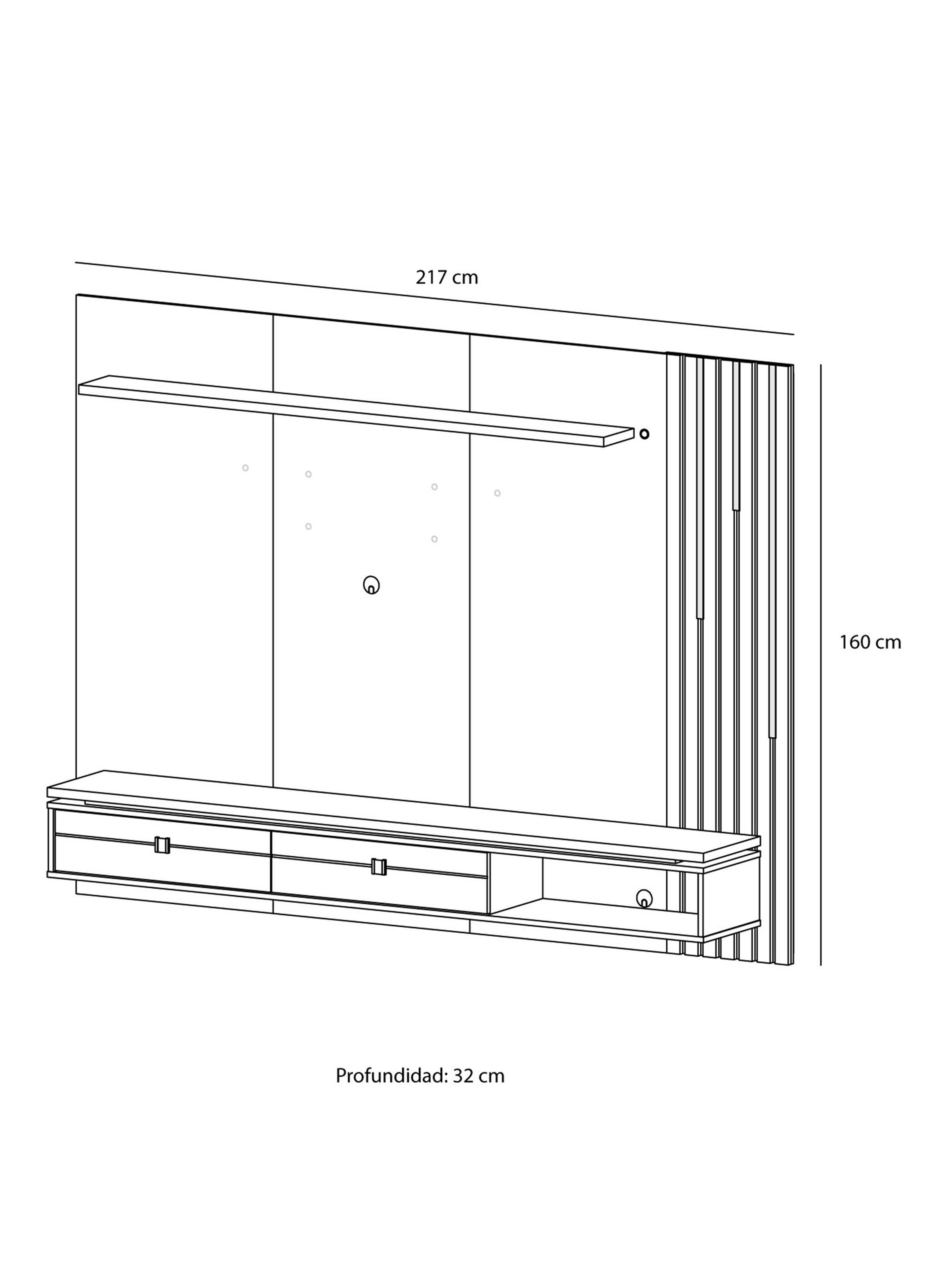 Panel Rack TV 80'' Hanove-1