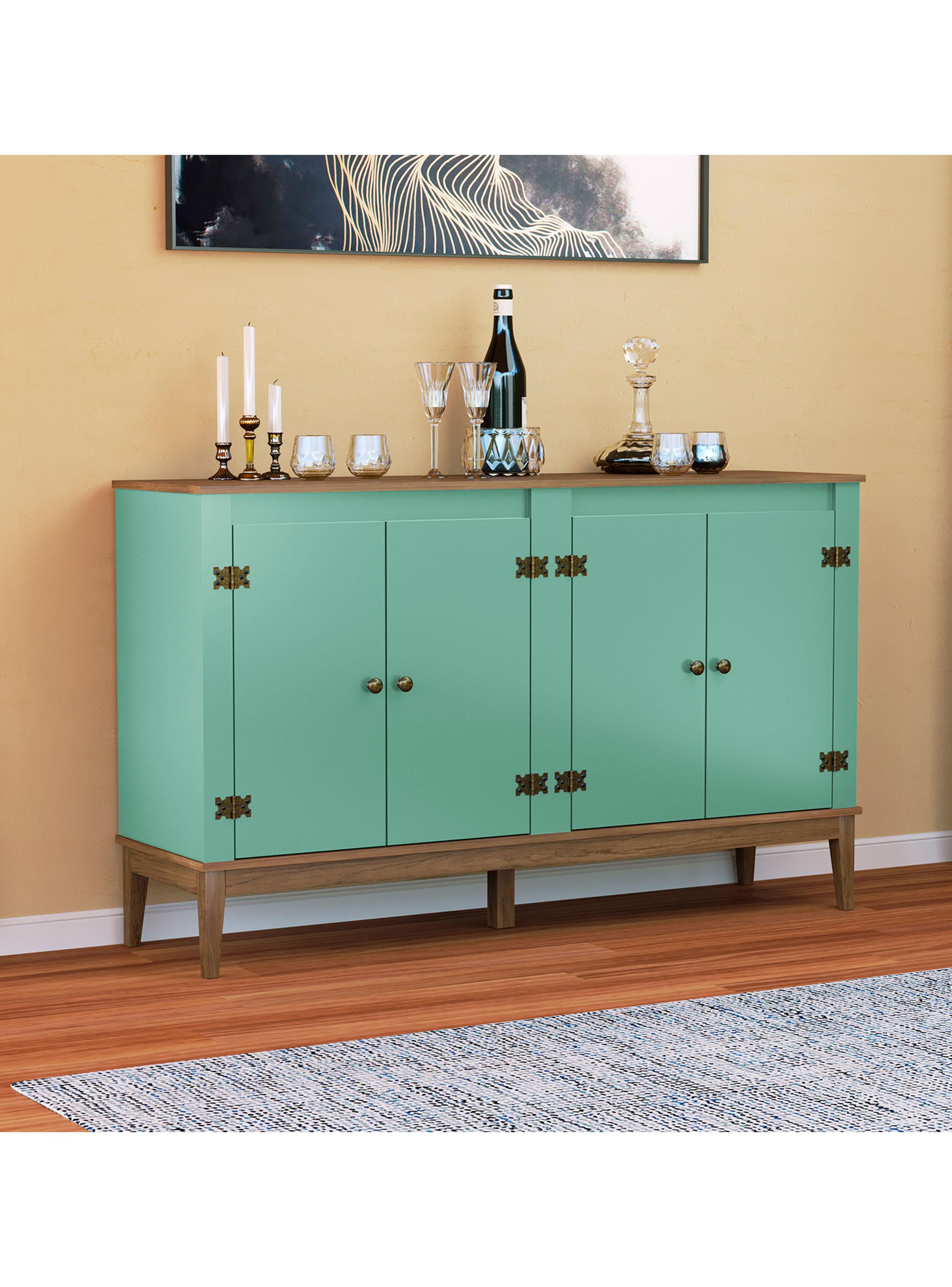 Aparador Buffet 4 Puertas Colonial Rústico-2