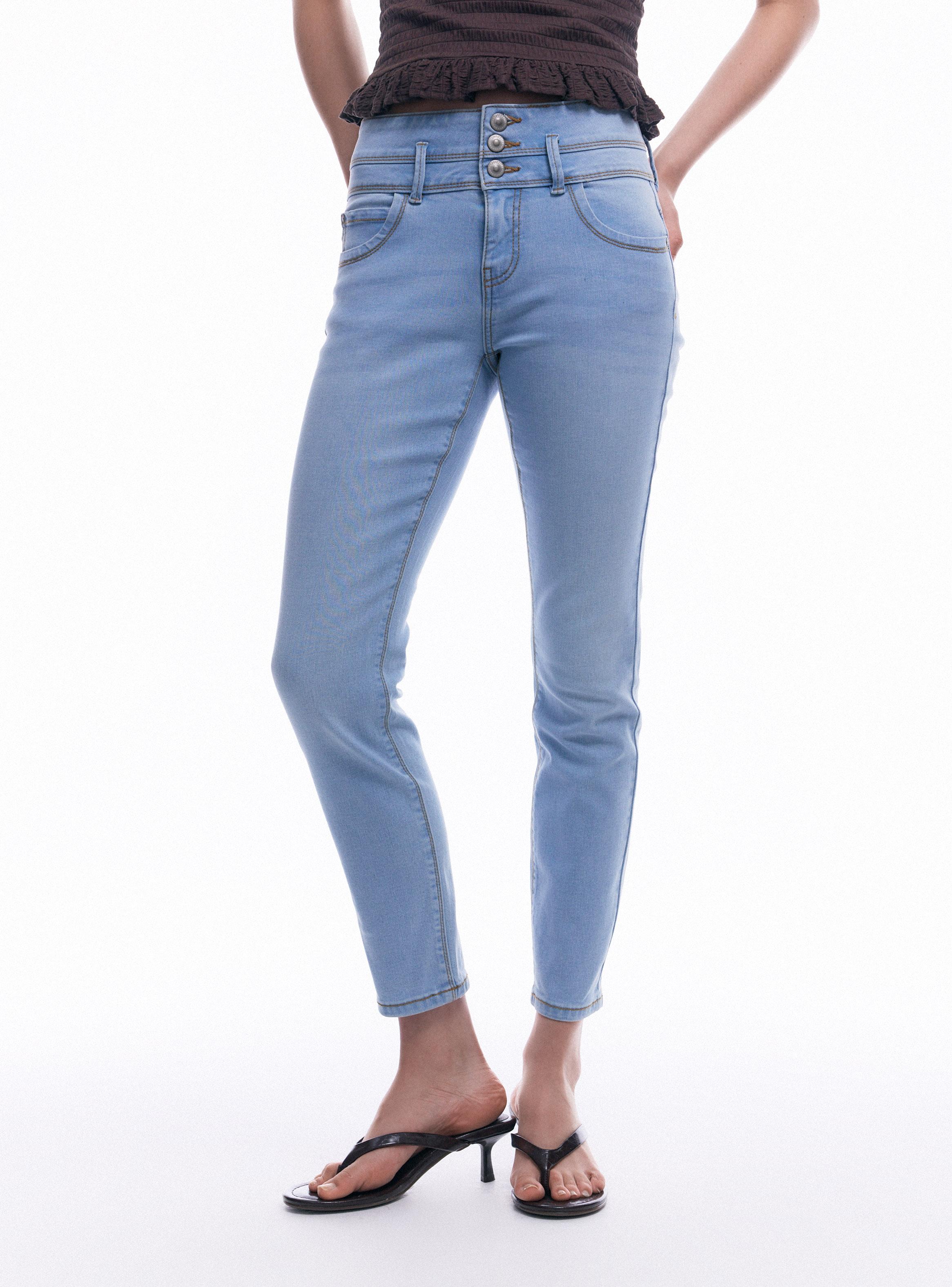 Jeans Pretina Alta 3 Botones-0