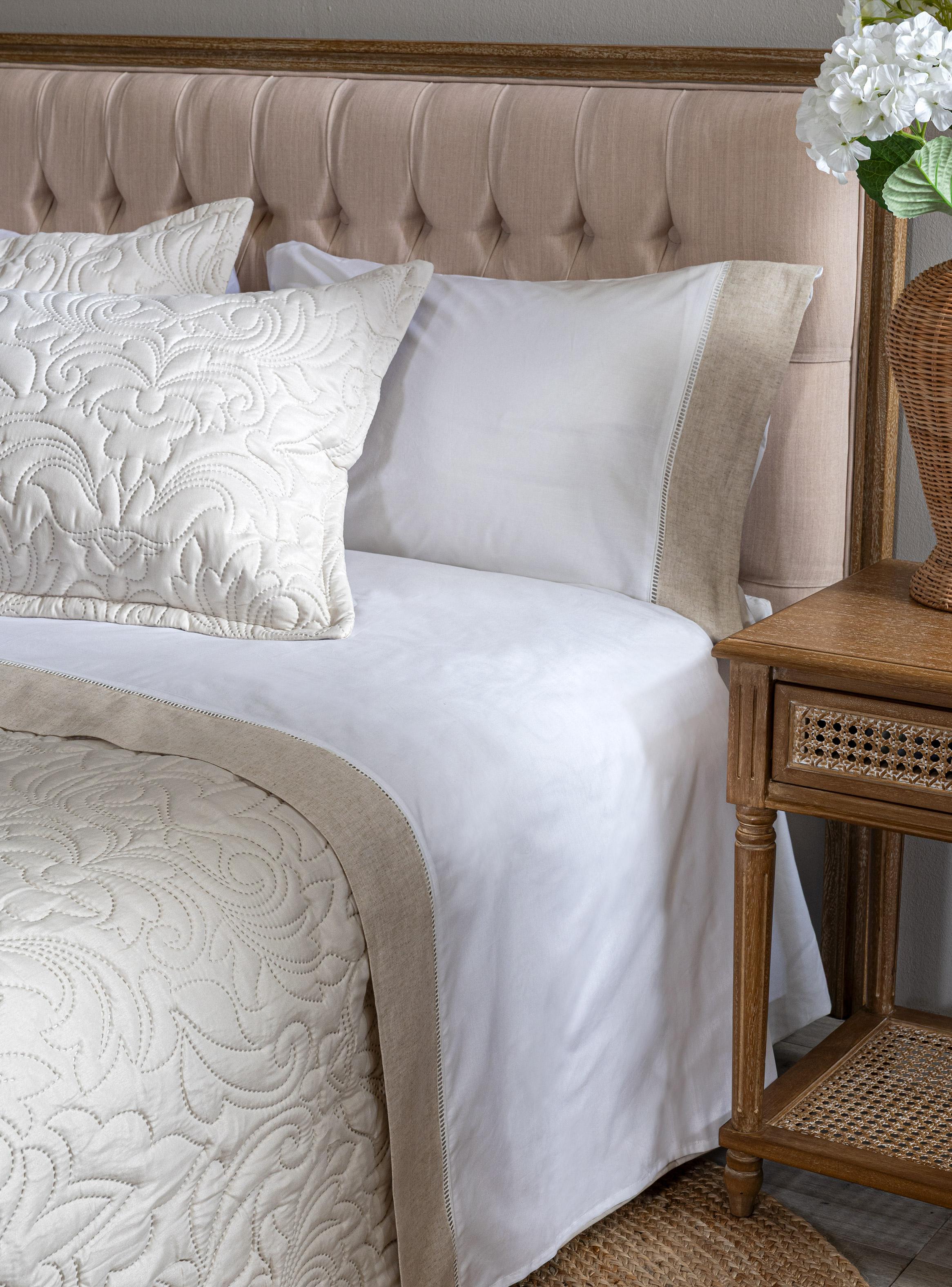 Sábanas King 300 Hilos Borde Lino-4