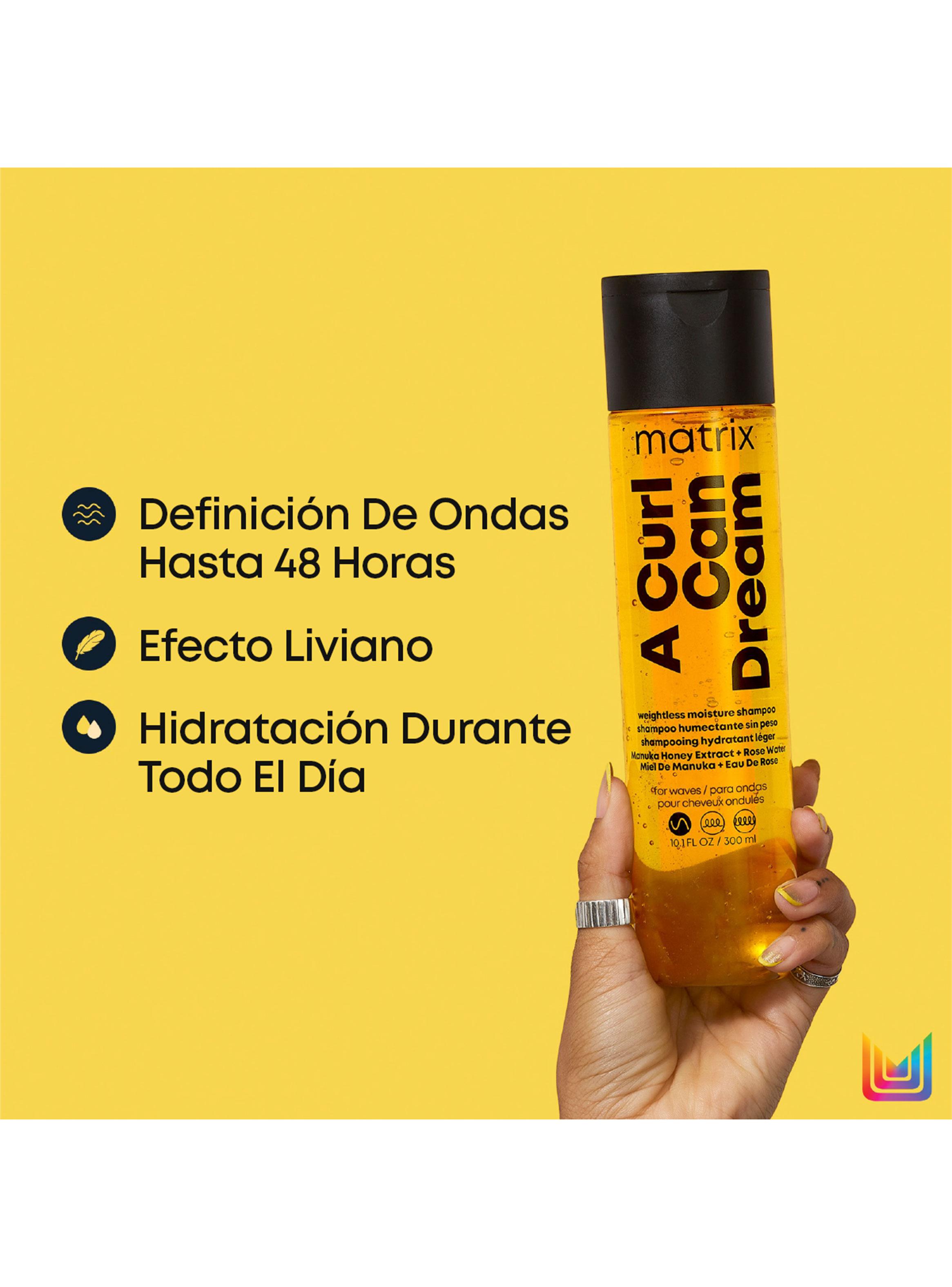 Set Shampoo 300 ml + Acondicionador 300ml Hidratante Cabello Ondulado ACCD Matrix-2